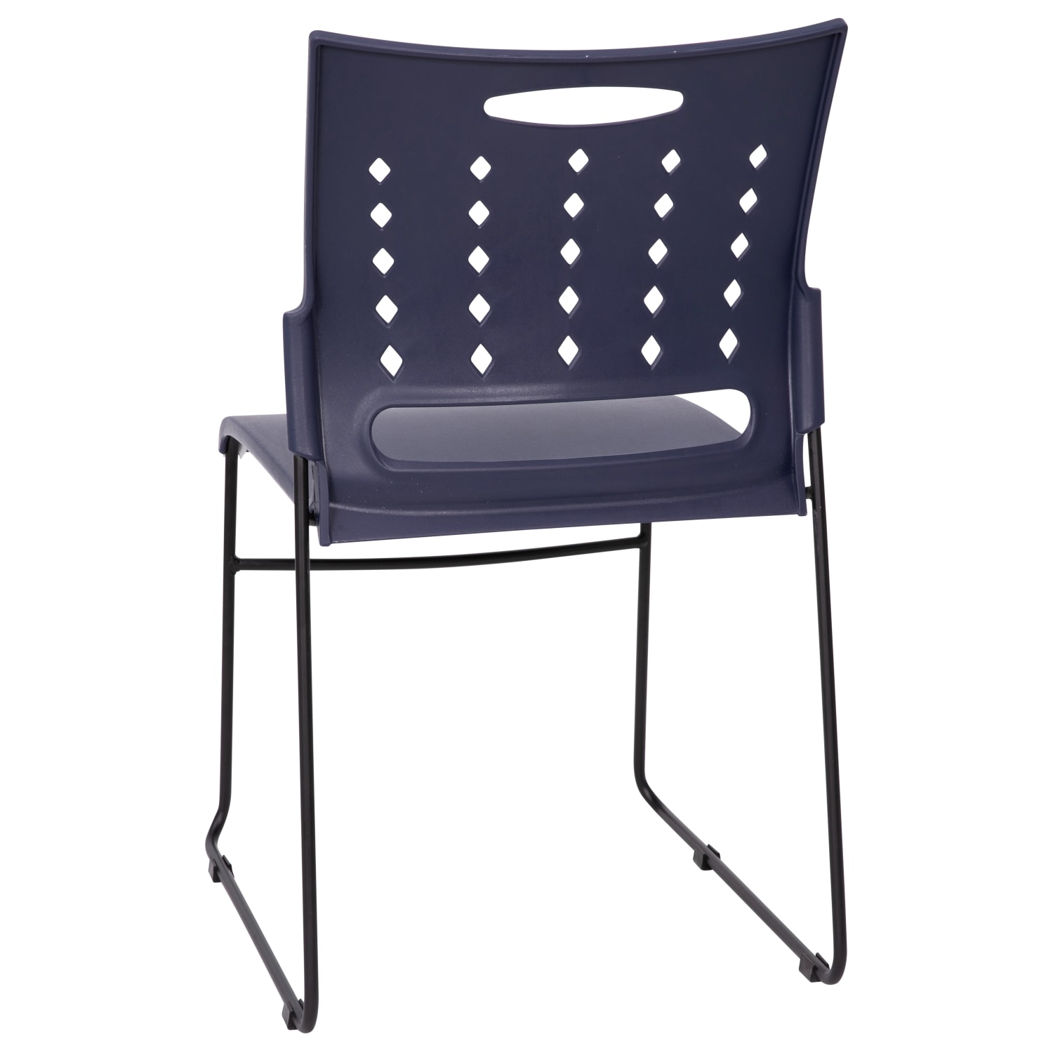 Flash Furniture Sled Base Stacking Chairs With Handles And Air Vent Backs Navy PopularChairscom