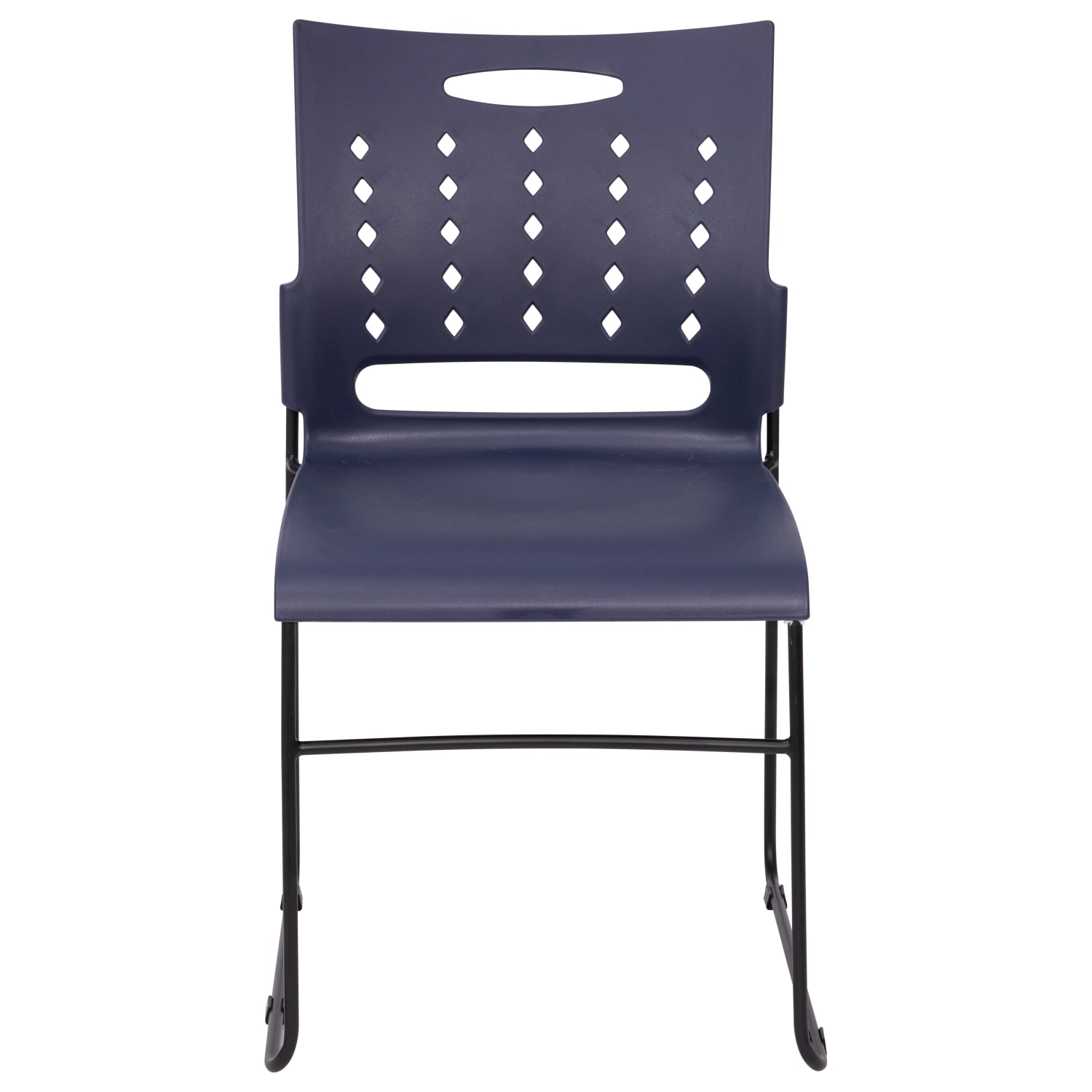 Flash Furniture Sled Base Stacking Chairs With Handles And Air Vent Backs Navy PopularChairscom