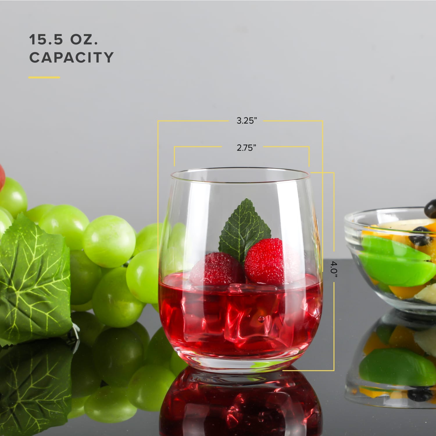 Table 12 Lead-Free Crystal Small Beverage Glasses, 15.5 Oz, Clear, Set Of 6 Glasses - Image 5