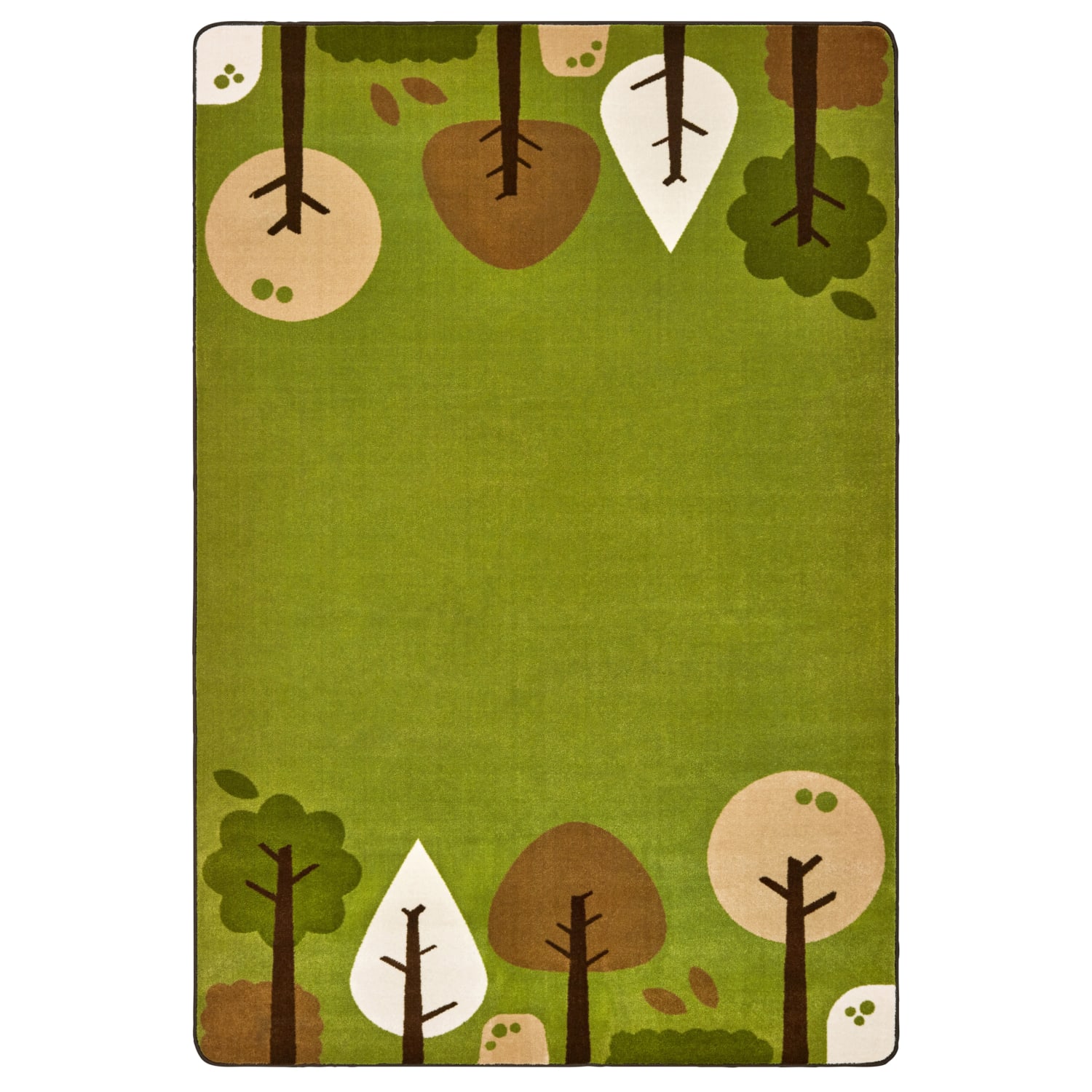Carpets For Kids KIDSoft Tranquil Trees Decorative Rug, 4ft x 6ft, Green