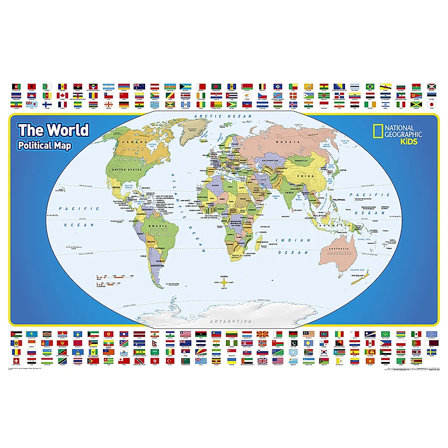 National Geographic World and United States for Kids, Poster Size, Map Pack Bundle, 36in x 24in - Image 3