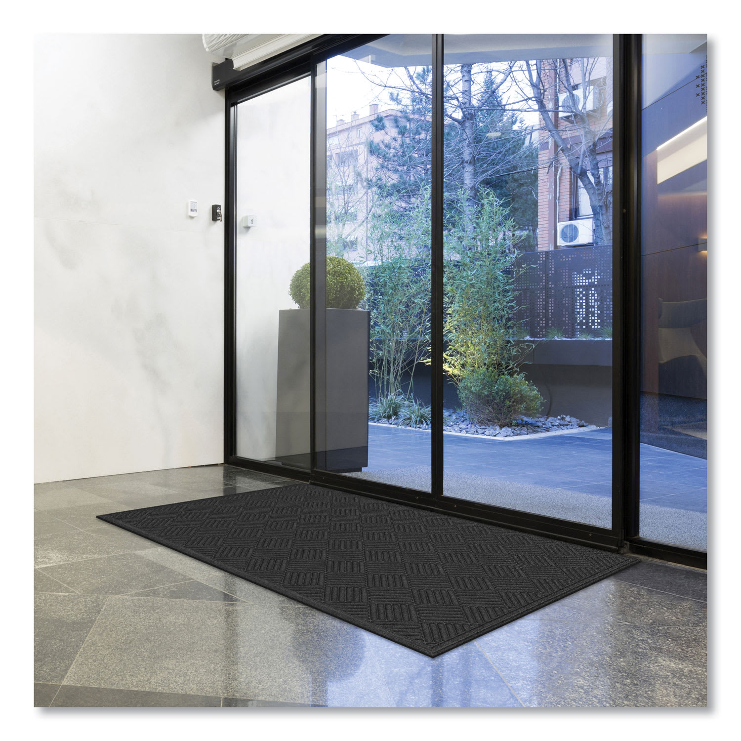 Apache Mills Ecomat Crosshatch Entry Mat, 48 x 72, Charcoal - Image 5