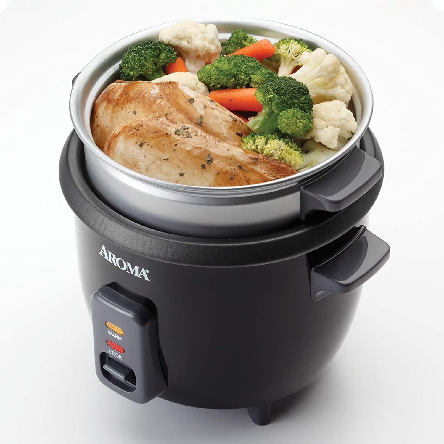 Aroma ARC-363-1NGB 6-Cup Pot Style Rice Cooker, Black - Image 6