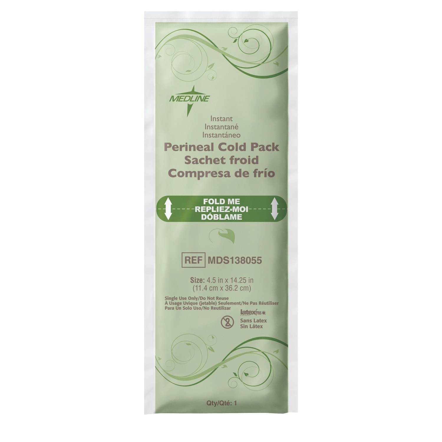 Medline Perineal OB Pad Cold Packs, 4 1/2in x 14 1/4in, Case Of 24