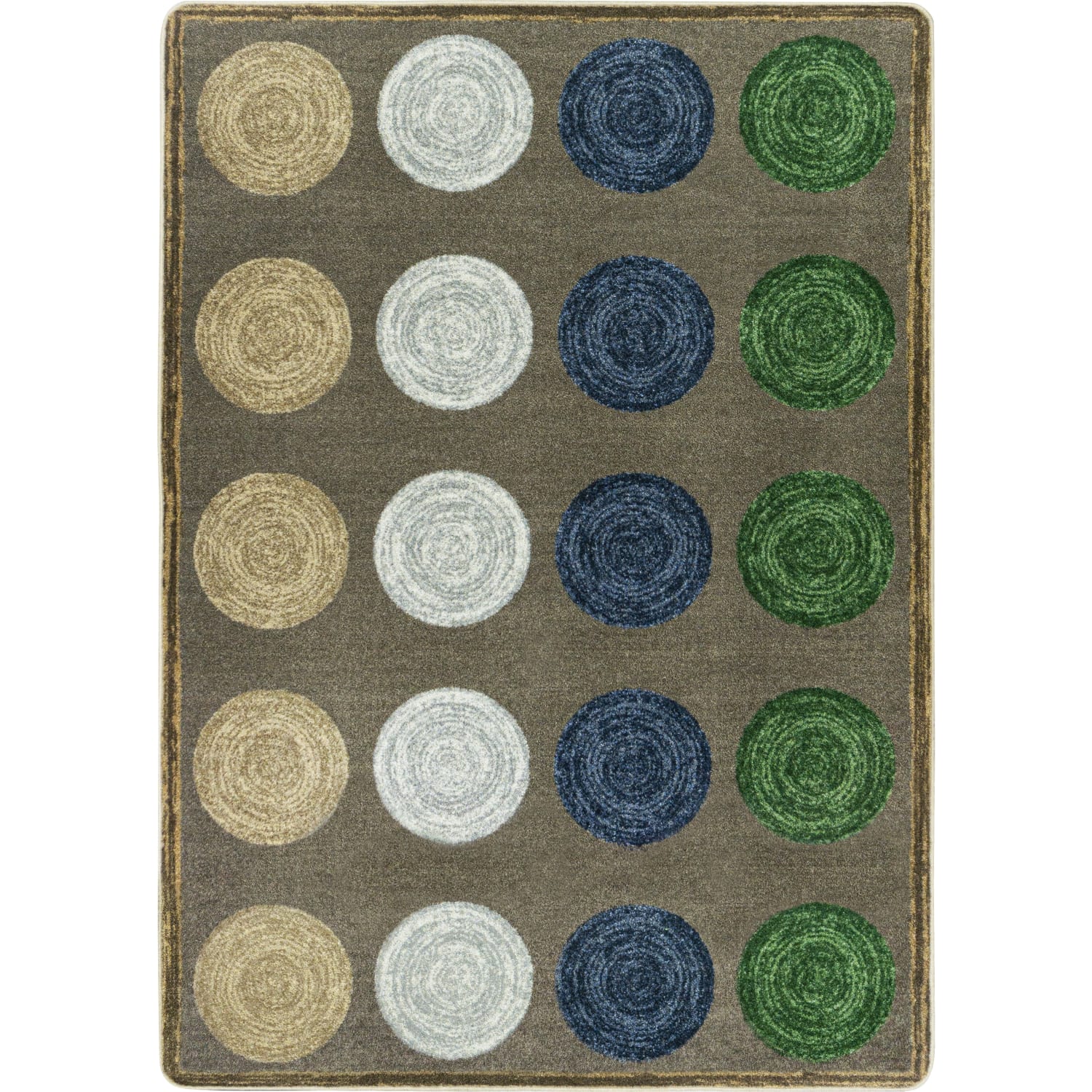 Joy Carpets Kids Essentials Rectangle Area Rug, 5-1/3ft x 7-33/50ft, Mindful Seating