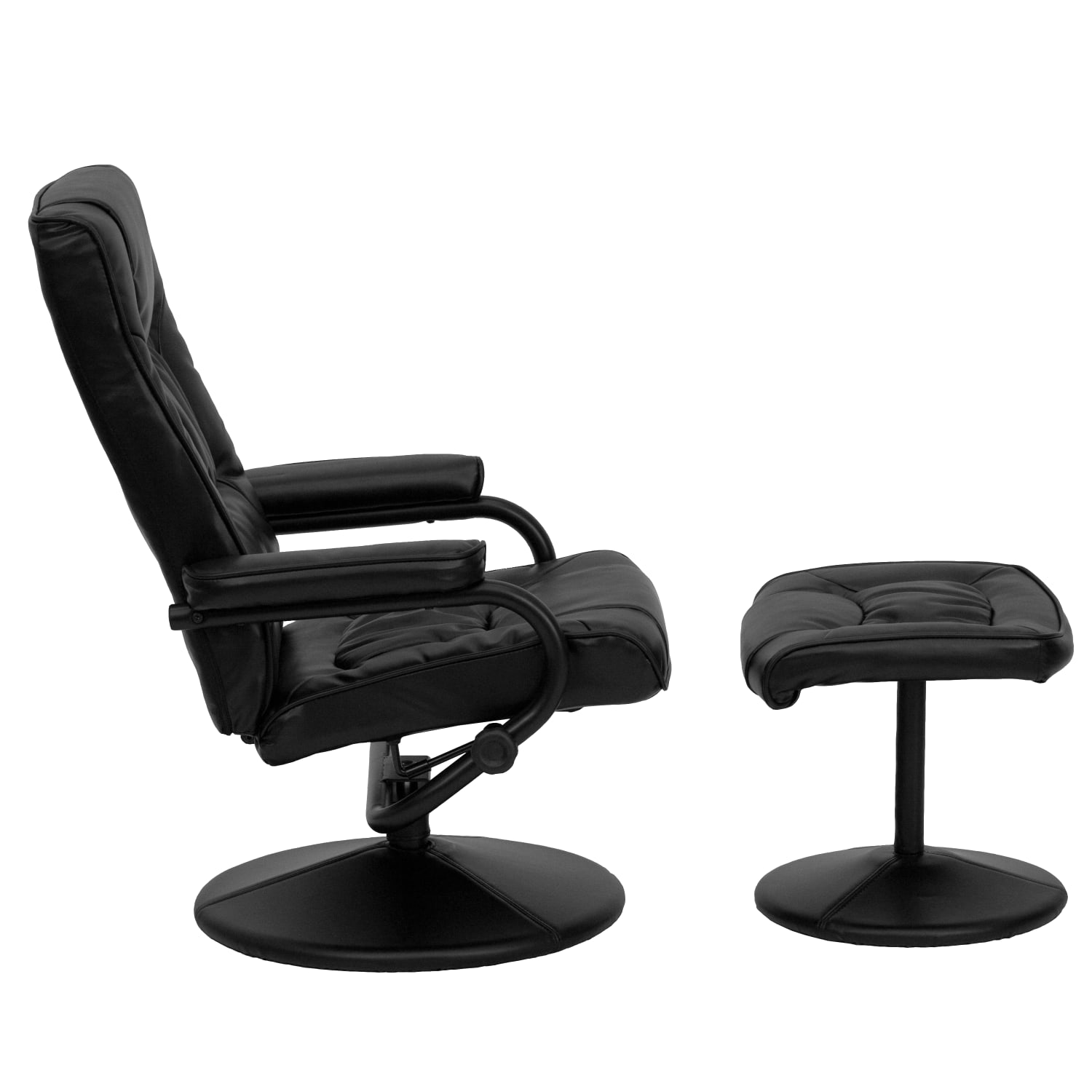 Flash Furniture Contemporary Recliner With Wrapped Base Ottoman Black PopularChairscom Flash Furniture Contemporary Recliner With Wrapped Base Ottoman Black PopularChairscom