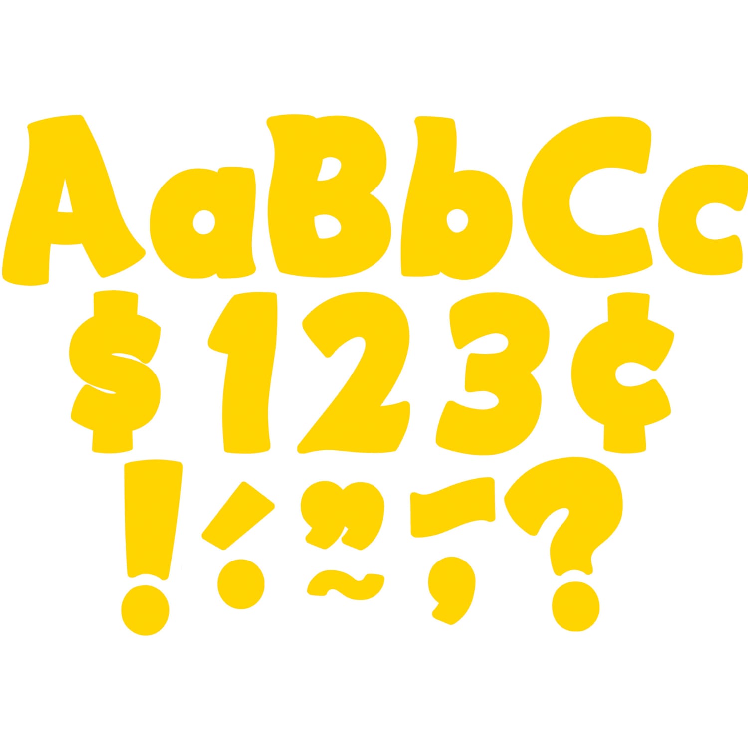 Teacher Created Resources Letters Combo Pack, 4in, Yellow Gold Funtastic, 208 Per Pack, Set Of 3 Packs - Image 3