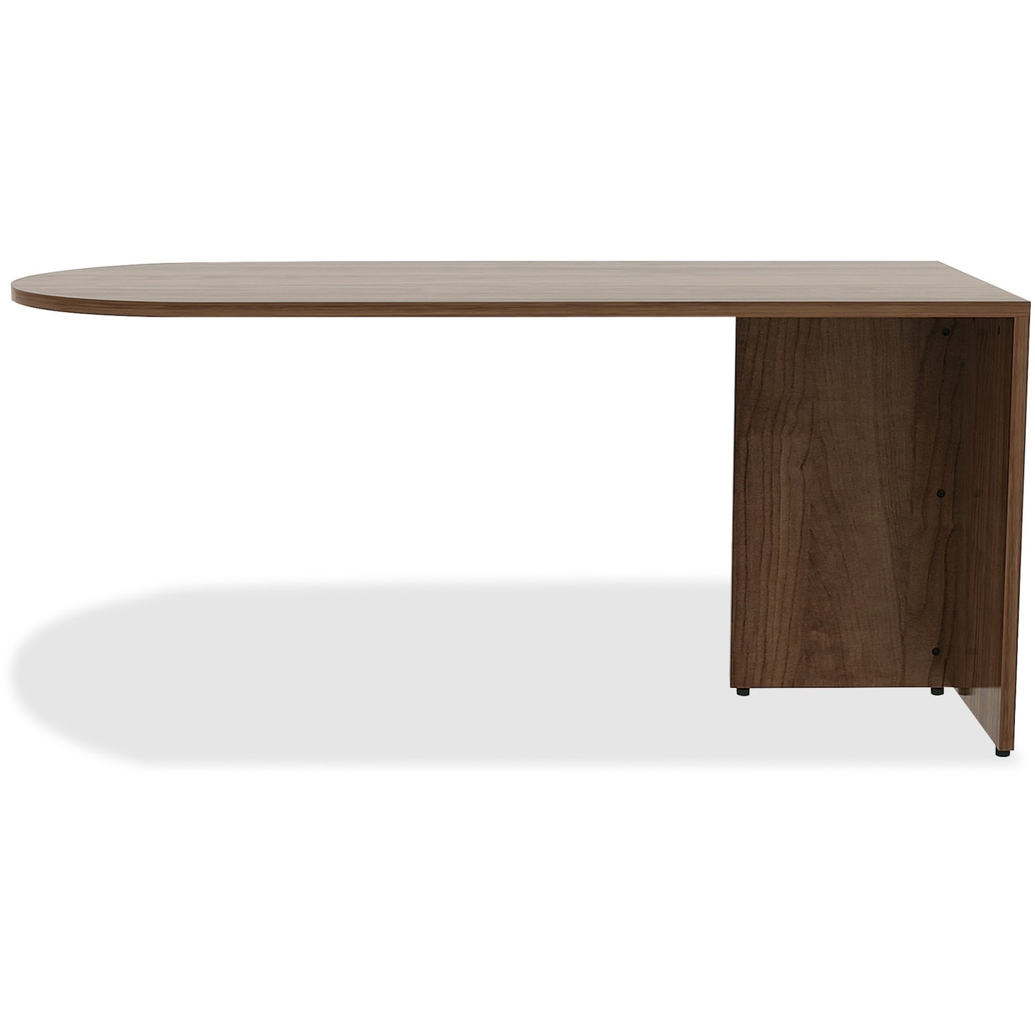 Lorell Essentials 30inW Desk Peninsula, Walnut - Image 3