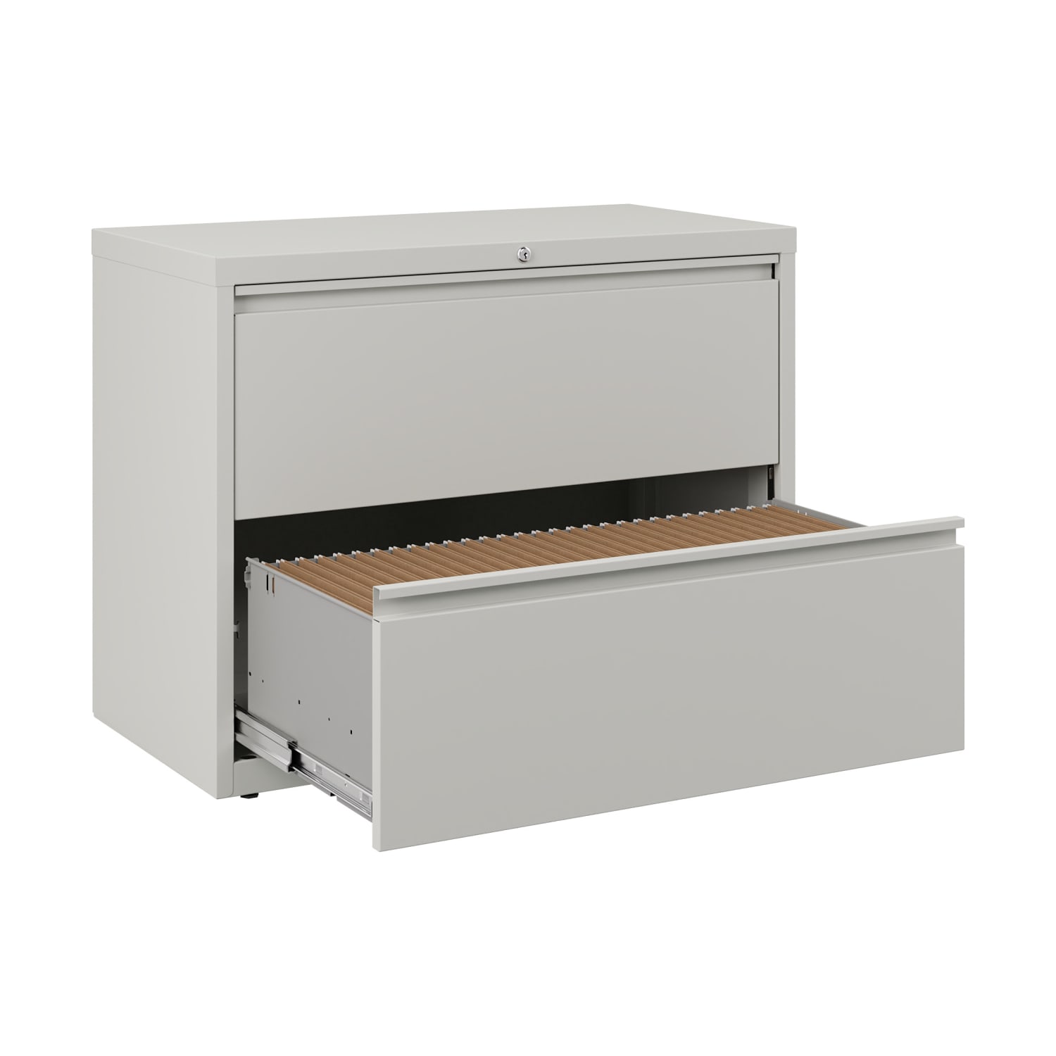WorkPro 36inW x 18-5/8inD Lateral 2-Drawer File Cabinet, Light Gray - Image 5