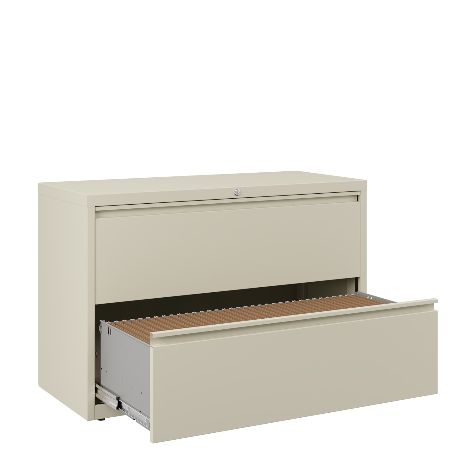WorkPro 42inW x 18-5/8inD Lateral 2-Drawer File Cabinet, Putty - Image 5