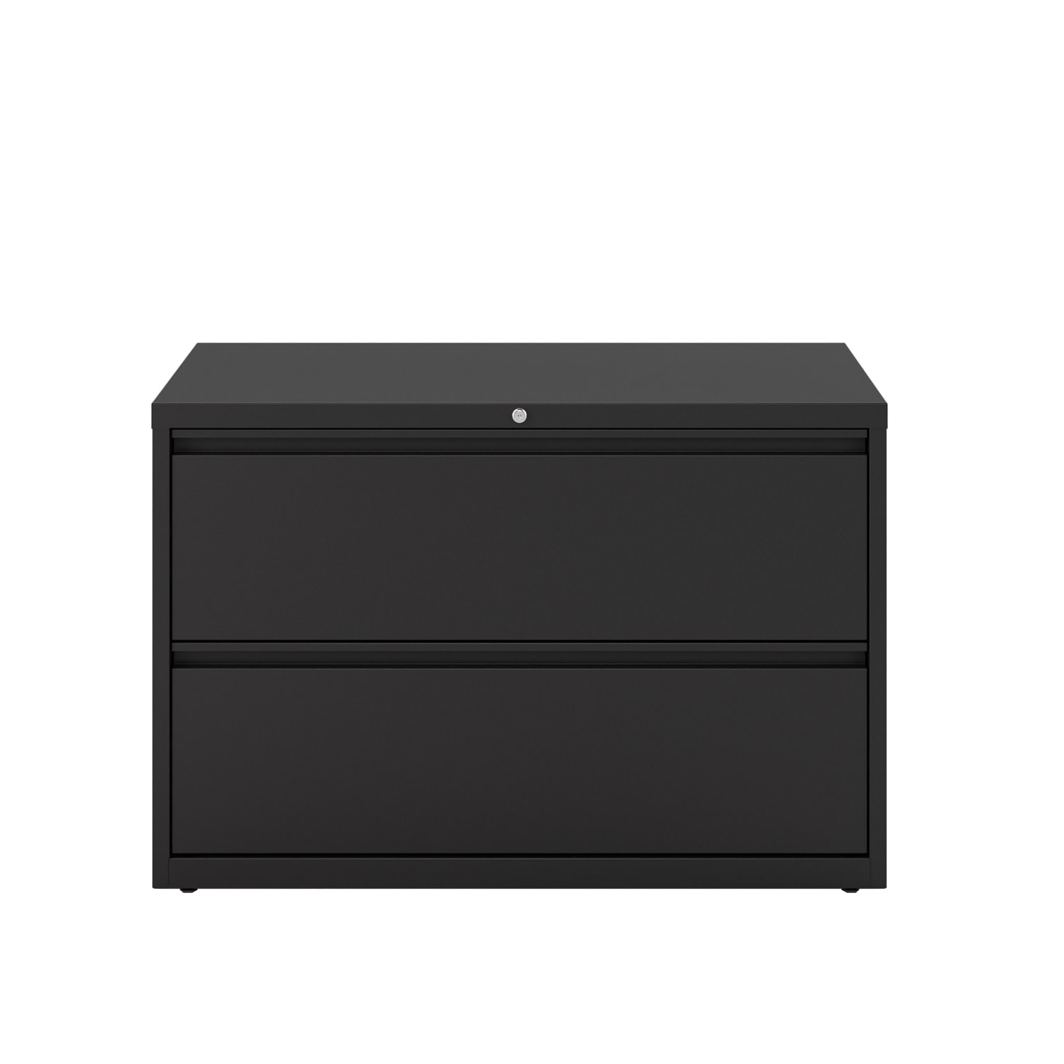 WorkPro 42inW x 18-5/8inD Lateral 2-Drawer File Cabinet, Black - Image 3