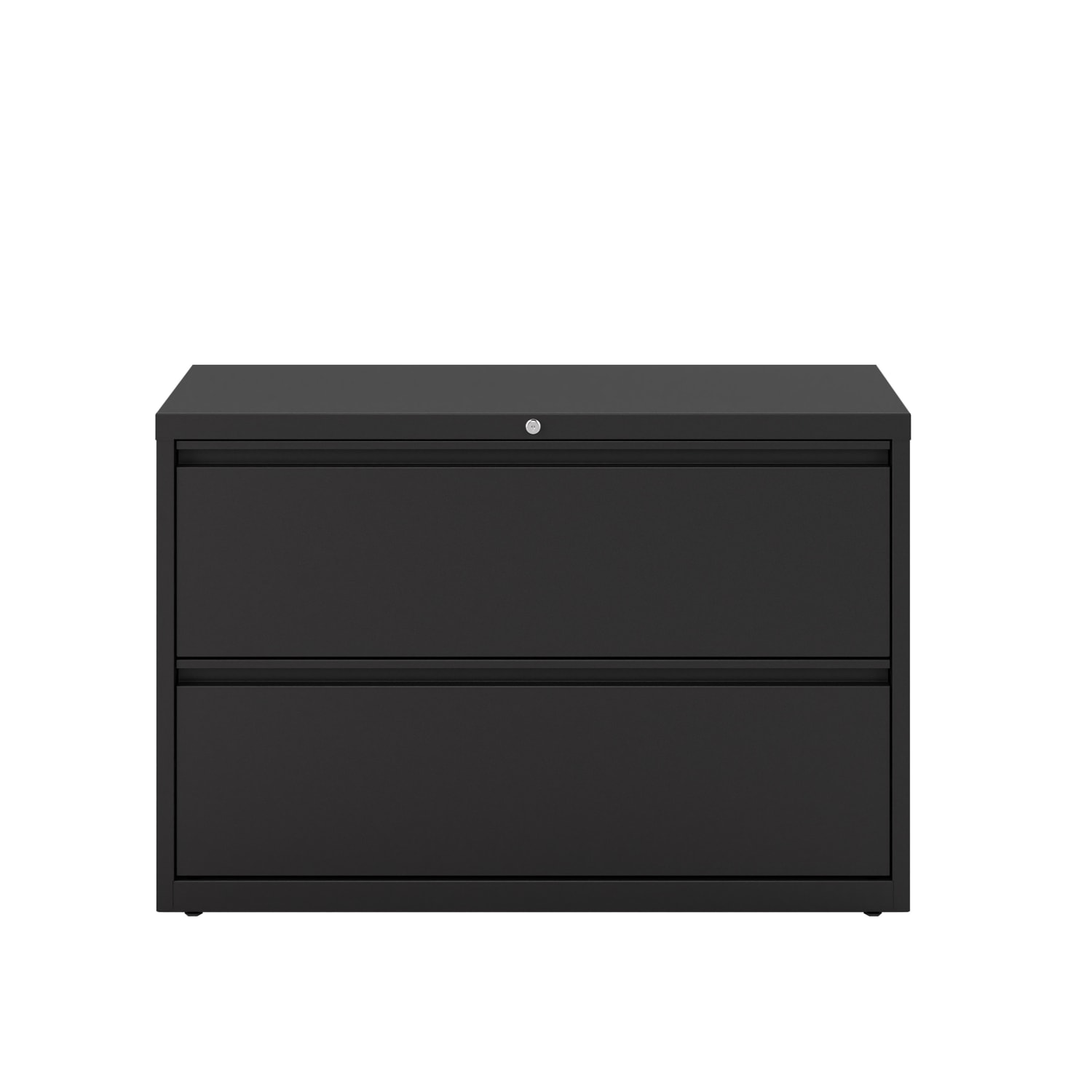 WorkPro 42inW x 18-5/8inD Lateral 2-Drawer File Cabinet, Black - Image 4