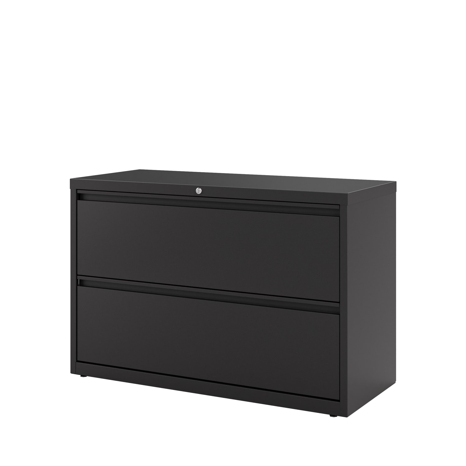 WorkPro 42inW x 18-5/8inD Lateral 2-Drawer File Cabinet, Black - Image 5