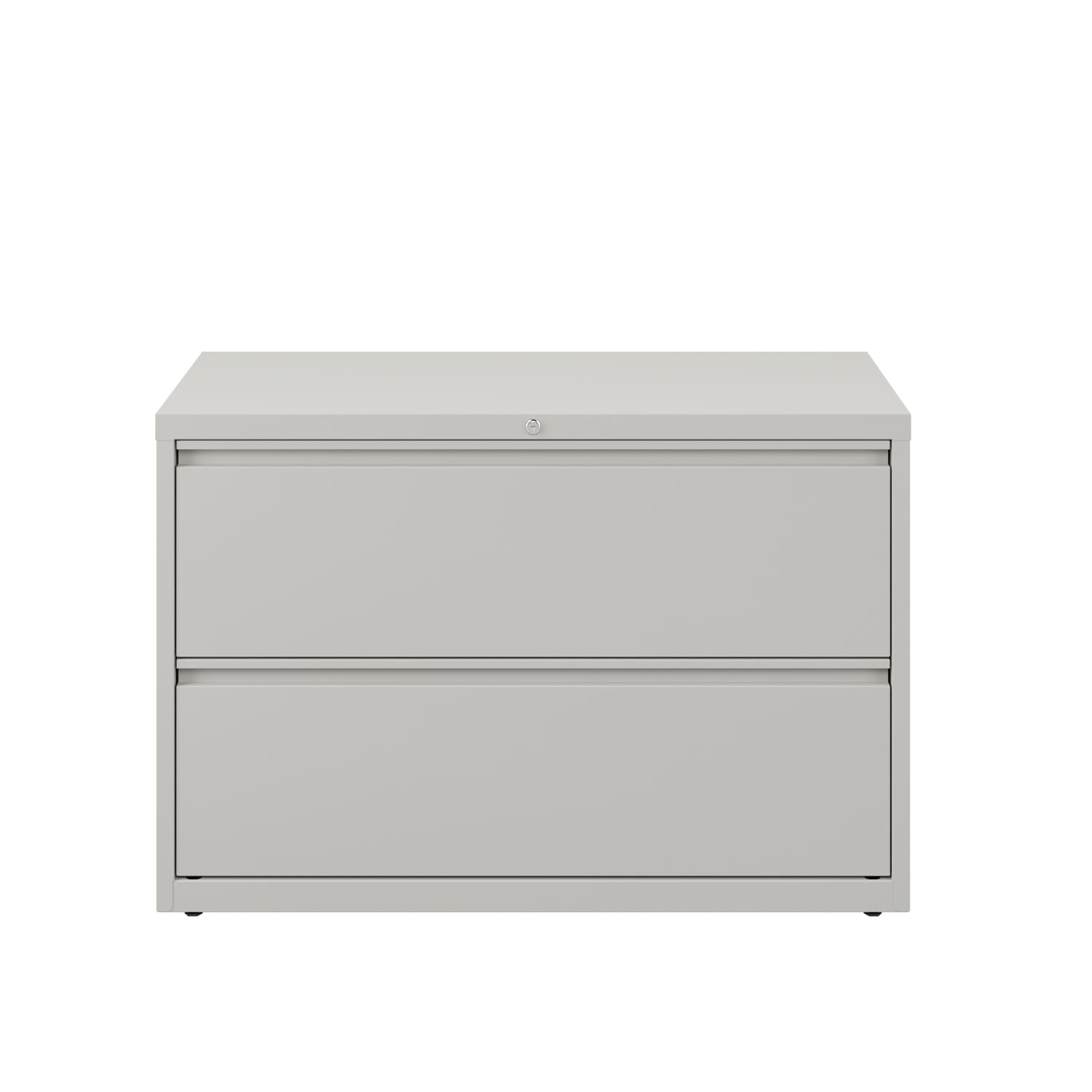 WorkPro 42inW x 18-5/8inD Lateral 2-Drawer File Cabinet, Light Gray - Image 3