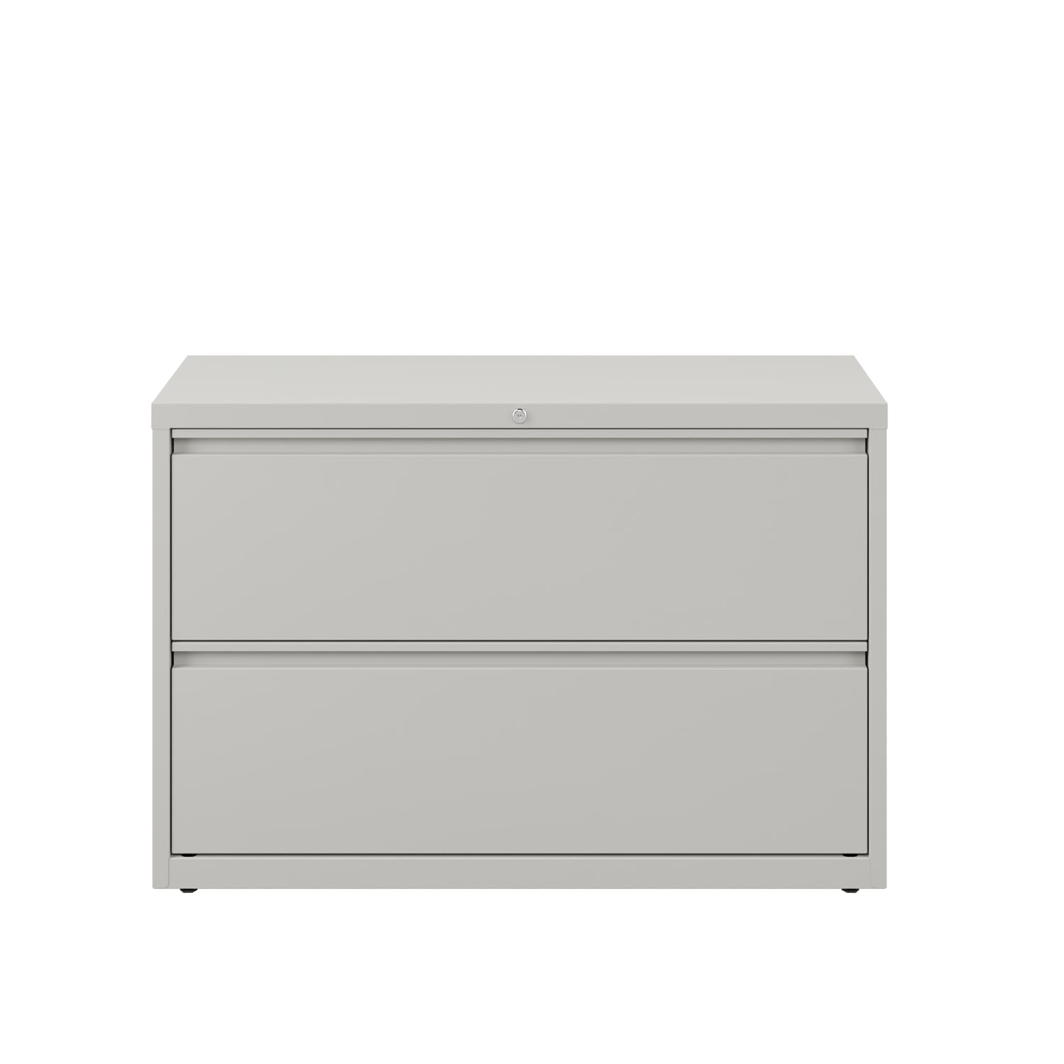 WorkPro 42inW x 18-5/8inD Lateral 2-Drawer File Cabinet, Light Gray - Image 4