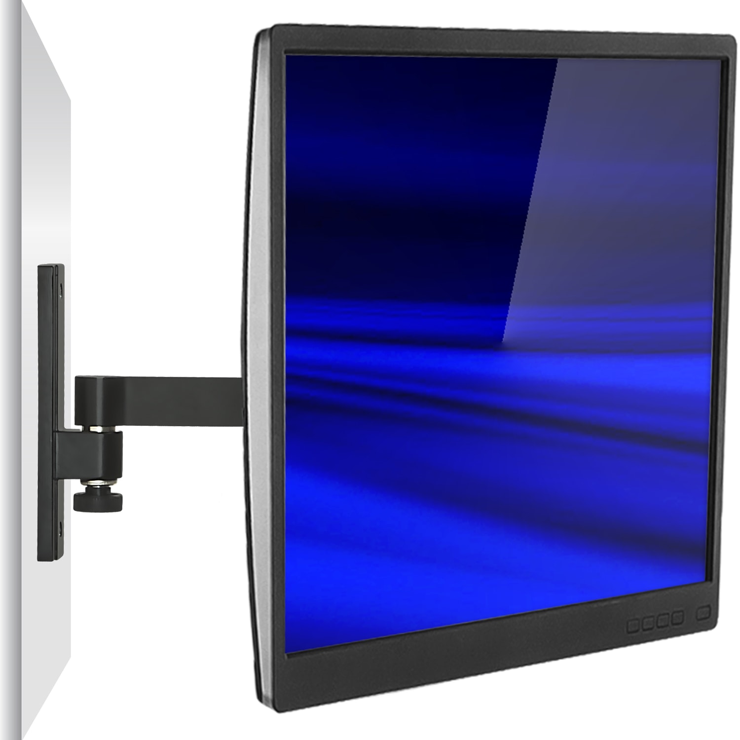 Mount-It! MI-405 Full-Motion Monitor Wall Mount, 6.4inH x 7.7inW x 1.9inD, Black - Image 3