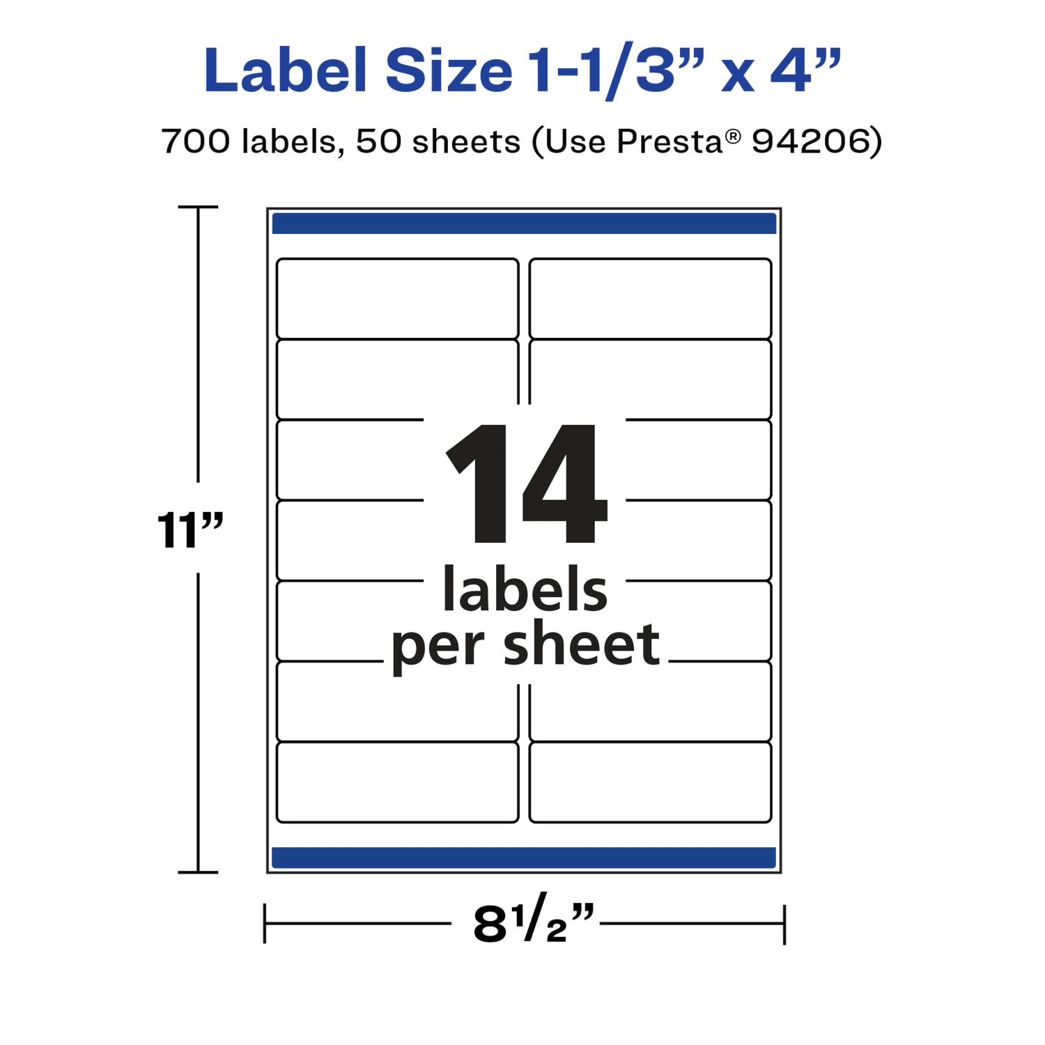 Avery Glossy Permanent Labels With Sure Feed, 94206-WGP50, Rectangle, 1-1/3in x 4in, White, Pack Of 700 - Image 5