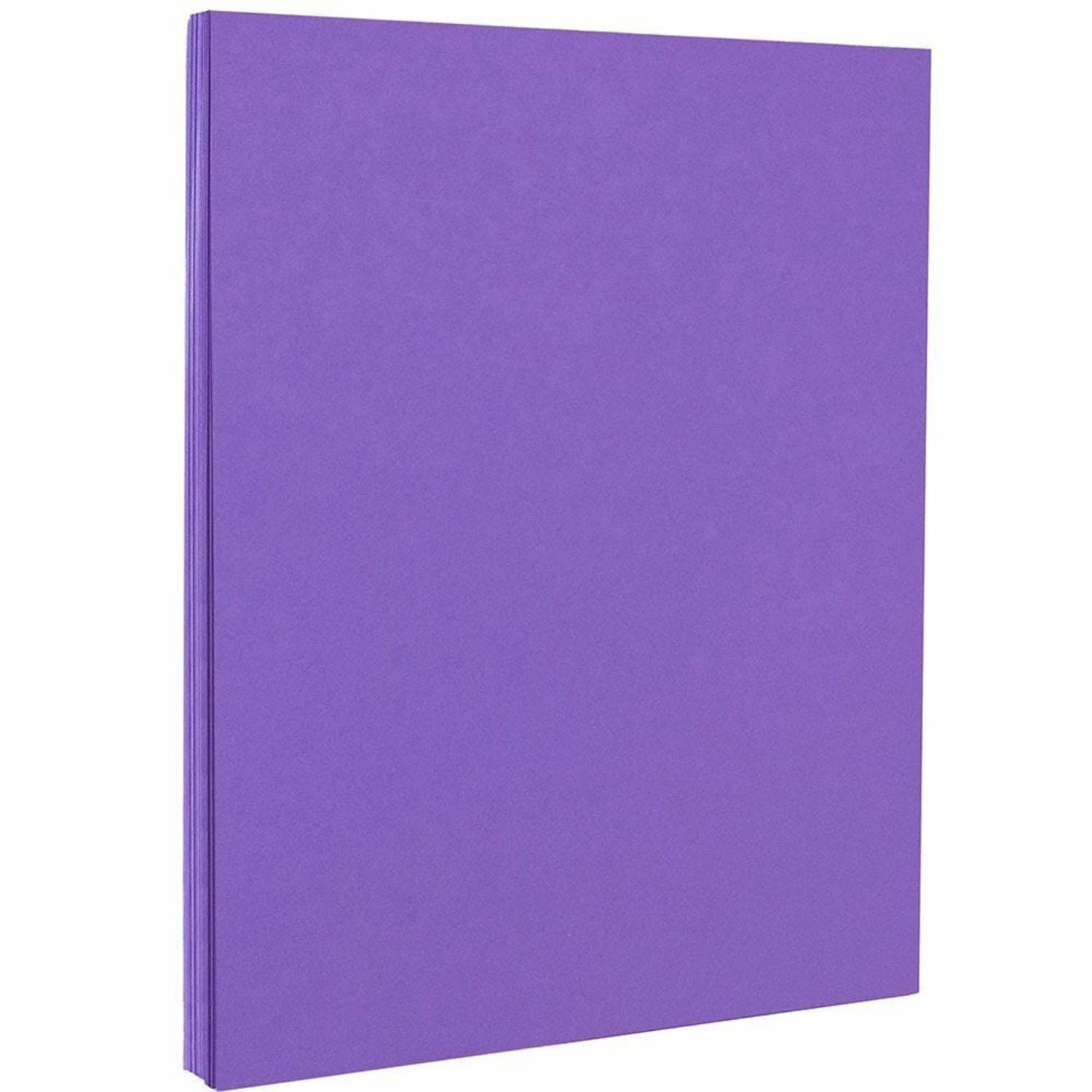 JAM Paper Card Stock, Violet Purple, Letter (8.5in x 11in), 65 Lb, Pack Of 100