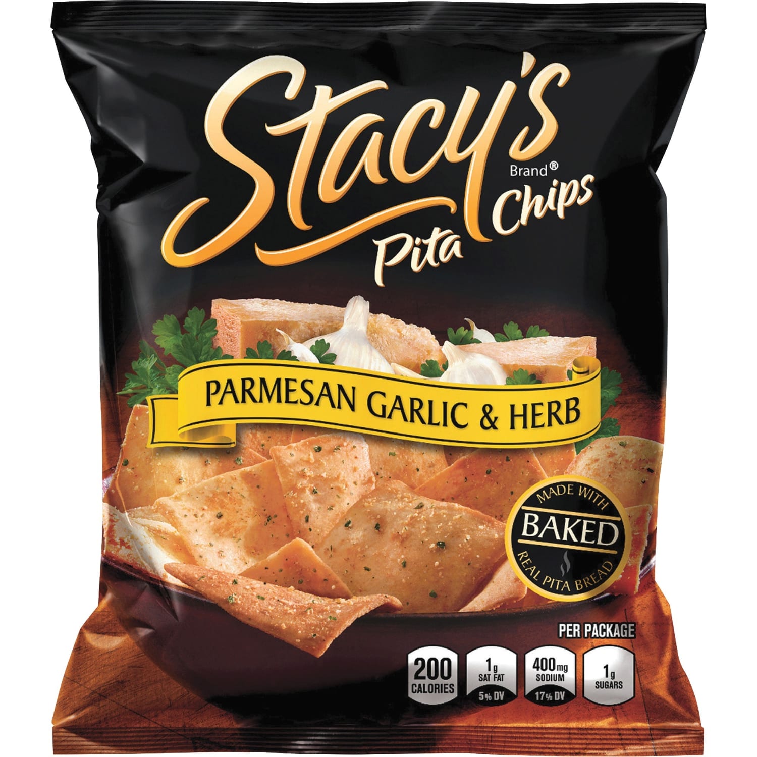 Stacys Parmesan Garlic & Herb Pita Chips, 1.5 Oz, Pack Of 24 - Image 4