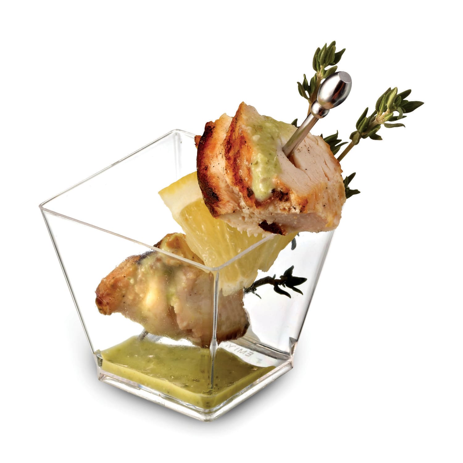 EMI Yoshi Small Wonders Disposable Square Tasting Dishes, Small, Clear, Pack Of 200 Dishes - Image 3