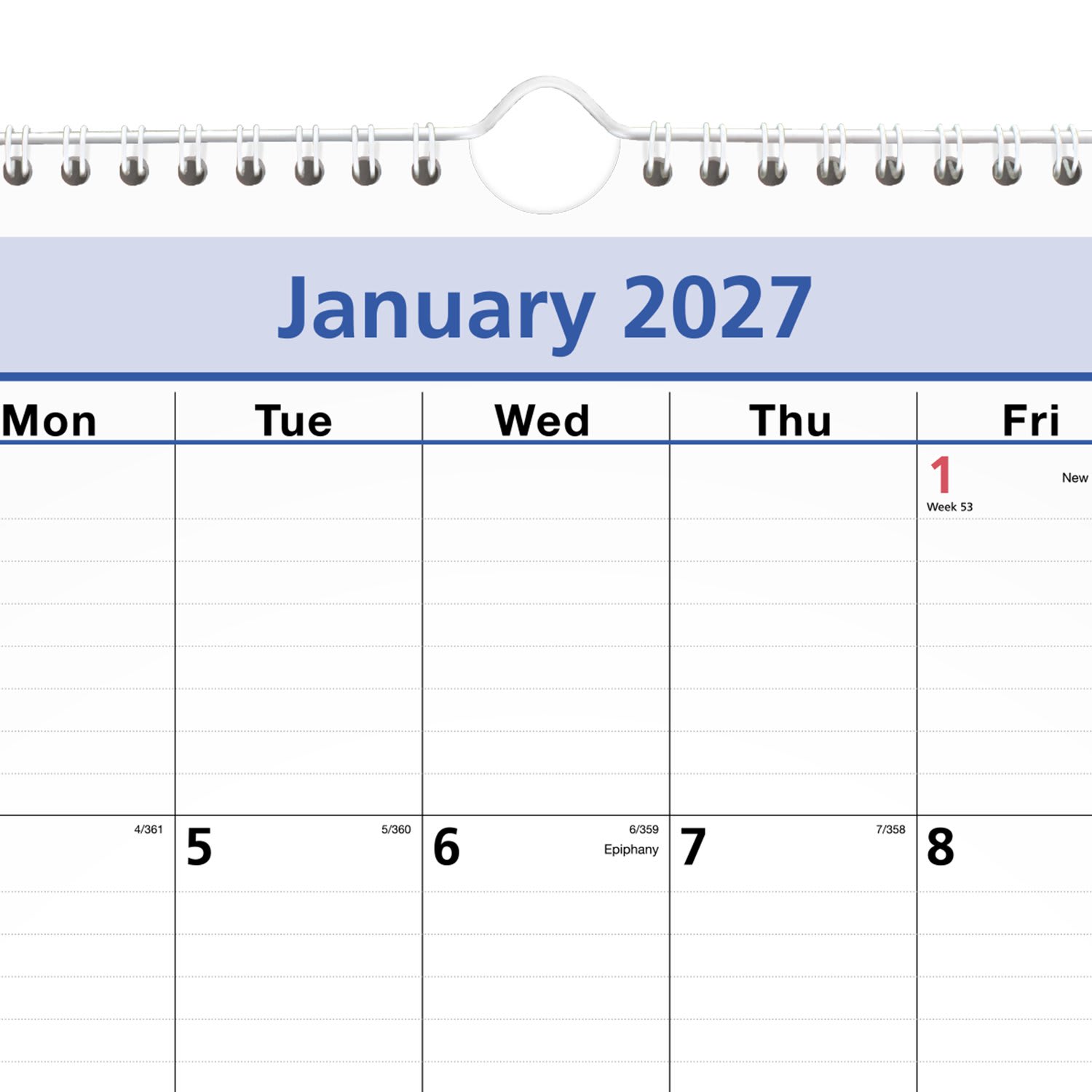 AT-A-GLANCE QuickNotes 2027 Monthly Desk Wall Calendar, Medium, 12in x 17in - Image 5