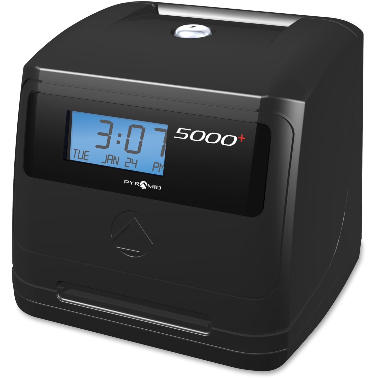 Pyramid 5000 Automatic Time-Totaling Time Clock, 7-1/4in x 7in x 6-1/2in, Black - Image 4