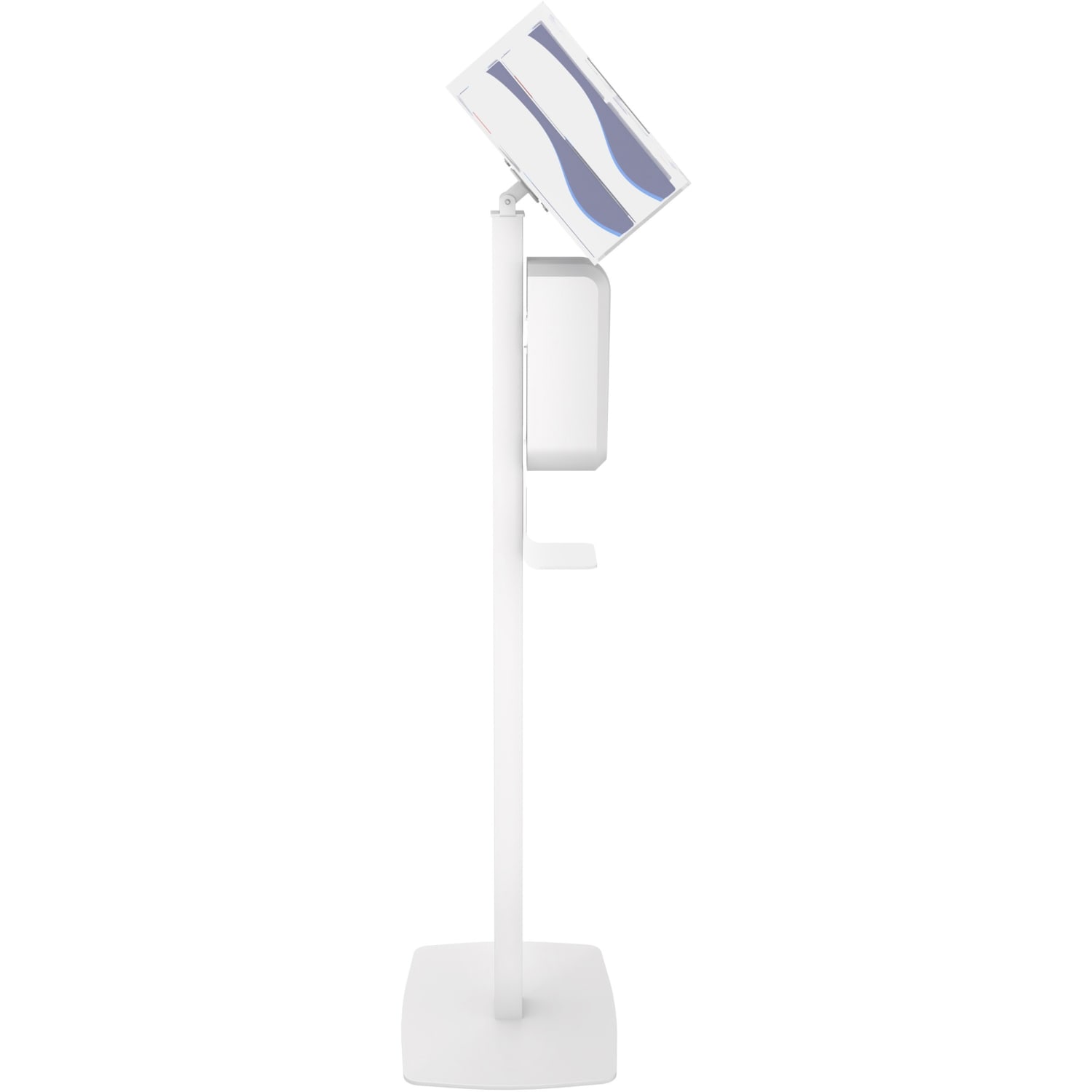 CTA Digital: Premium Thin Profile Sanitizing Station (White) - 48in Height - Floor - Steel, Acrylic - White - Image 4