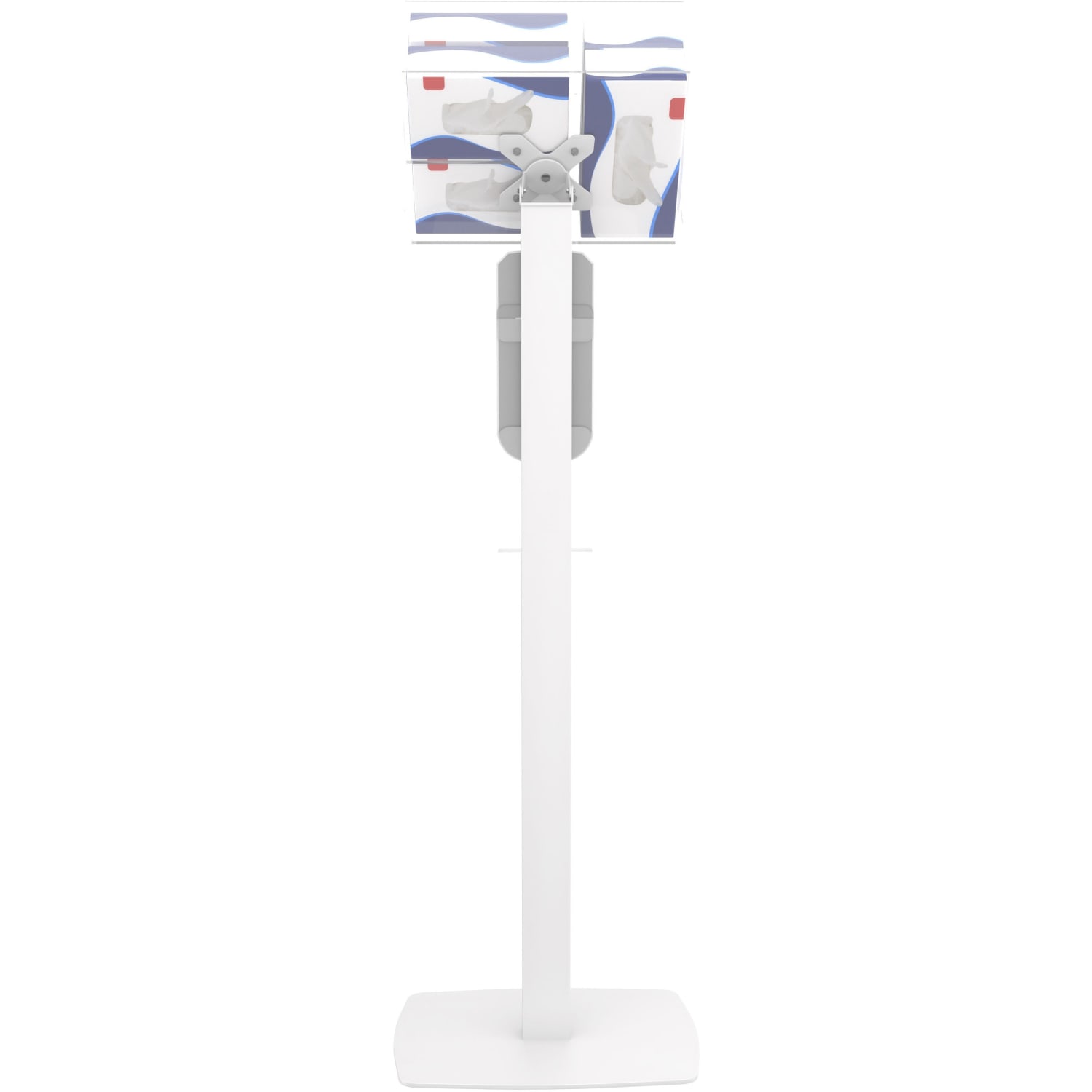 CTA Digital: Premium Thin Profile Sanitizing Station (White) - 48in Height - Floor - Steel, Acrylic - White - Image 5
