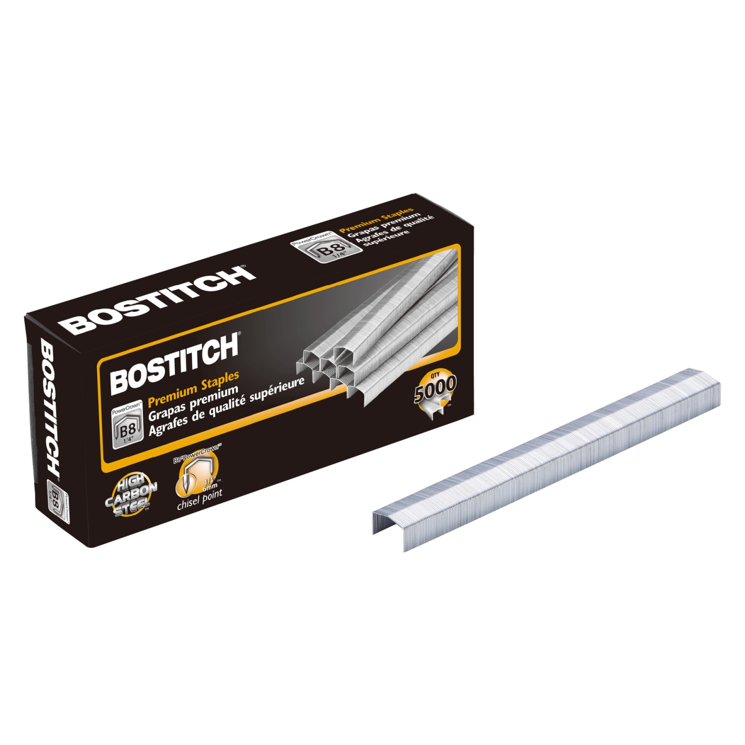 Bostitch B8 PowerCrown Premium Staples, 1/4in Size, Box Of 5,000 - Image 3