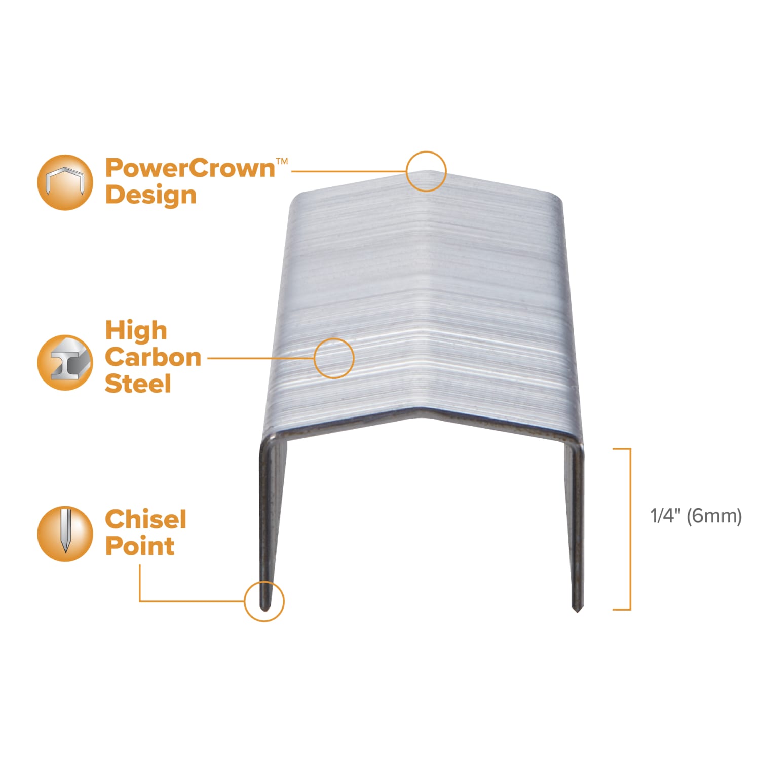 Bostitch B8 PowerCrown Premium Staples, 1/4in Size, Box Of 5,000 - Image 5