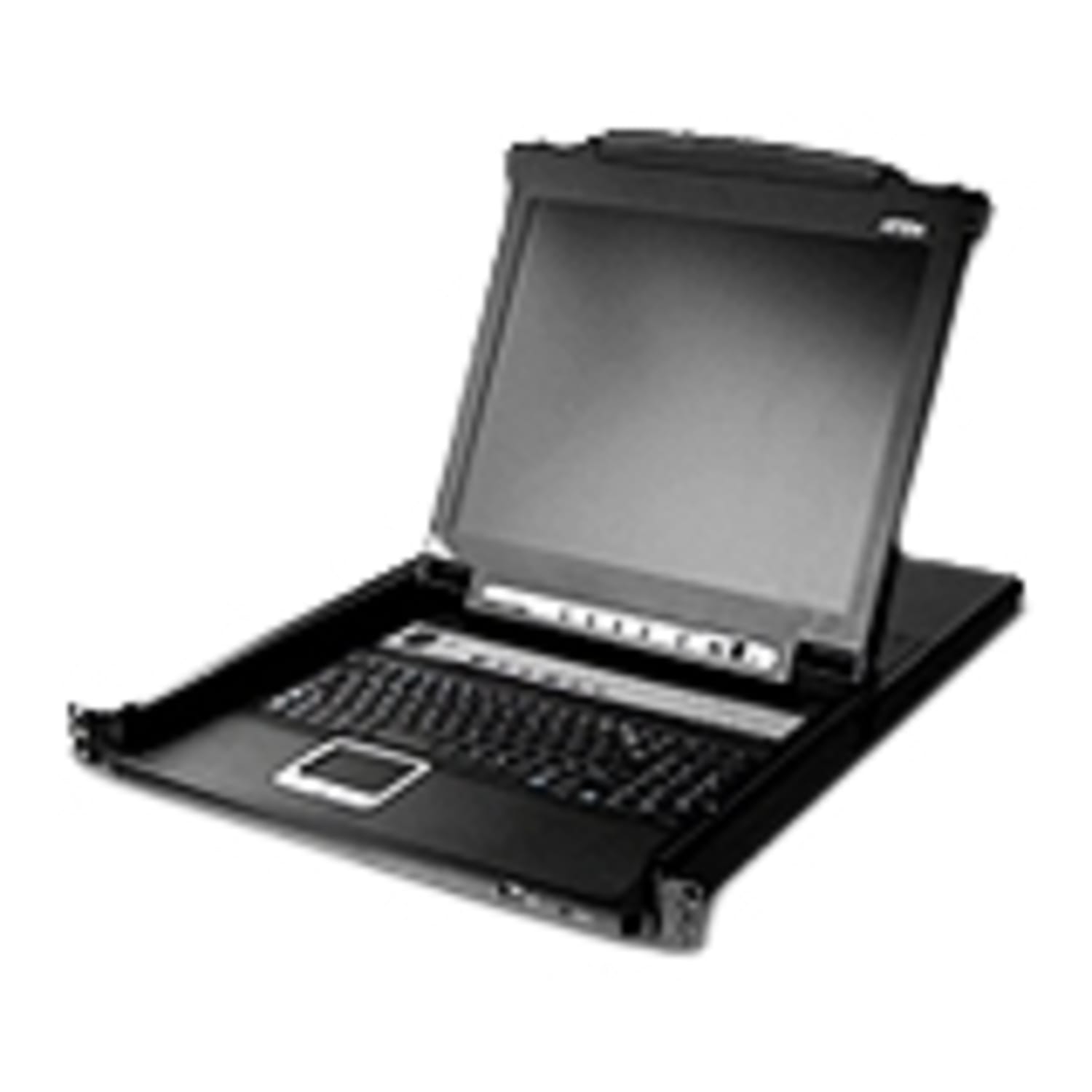 Aten Slideaway CL5716 19in LCD Console with 16-Port KVMP Switch-TAA Compliant - 16 Computer(s) - 19in Active Matrix TFT LCD - 16 x SPHD-15 Keyboard/Mouse/Video, 1 x Type A USB - 1U Height - Image 3