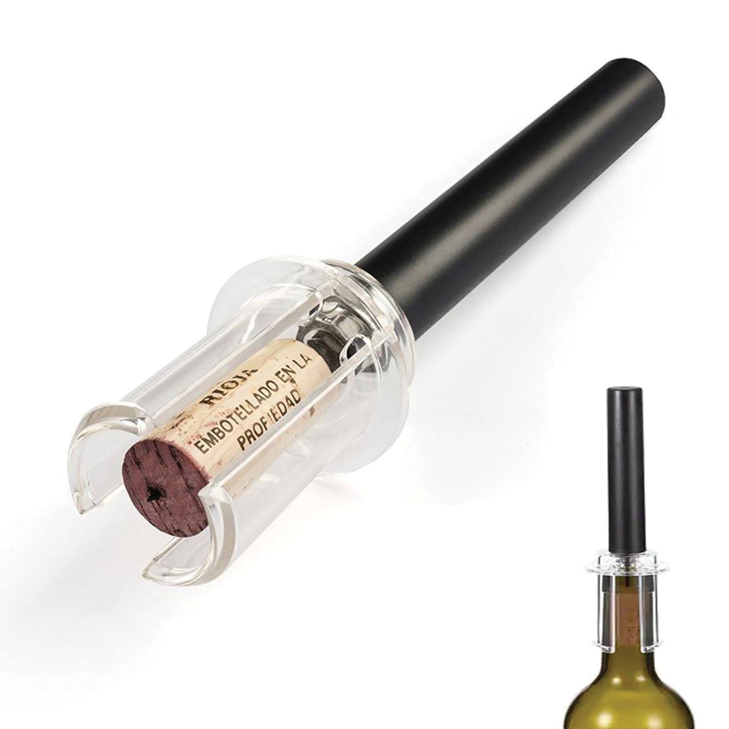 Brentwood Air Pump Wine Bottle Opener, 7-3/4inH, Black - Image 4