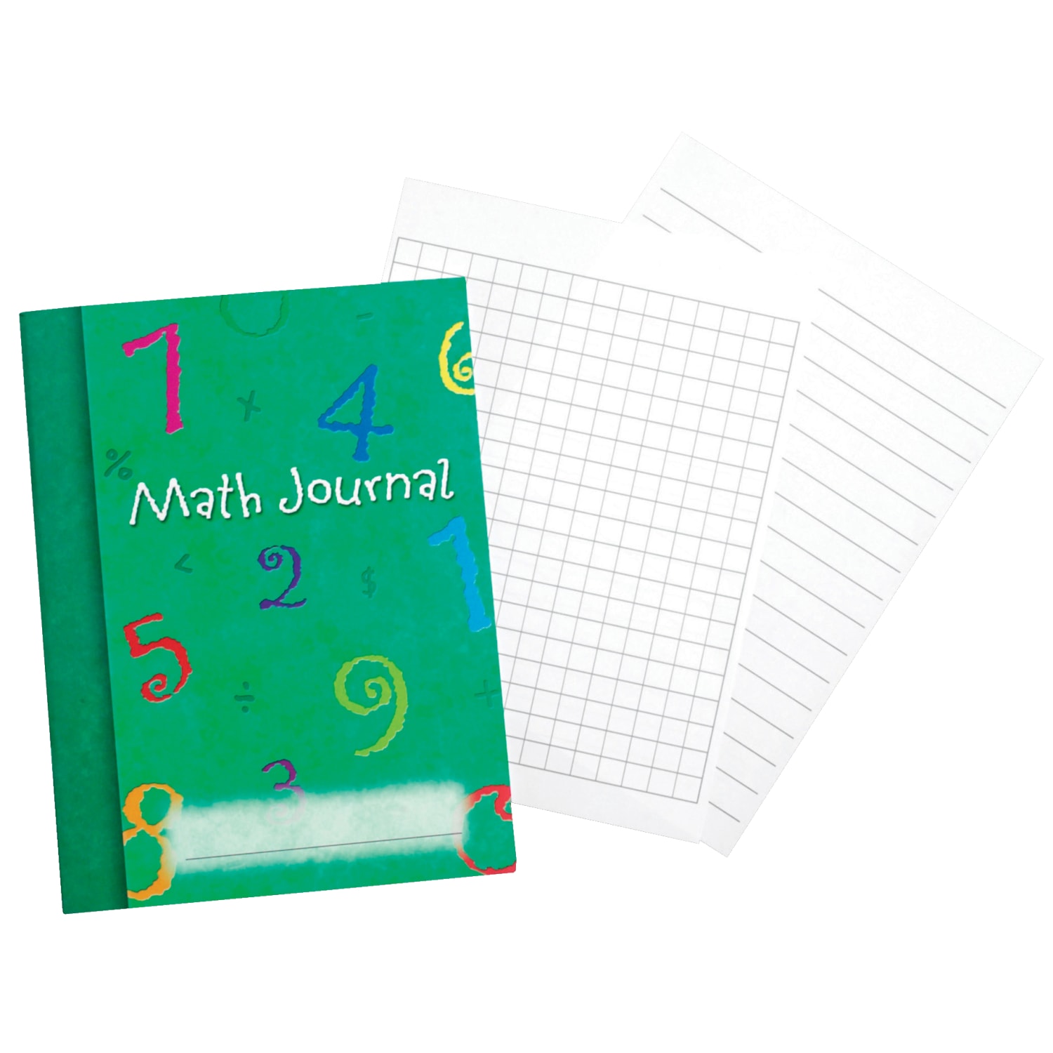 Learning Resources Math Journals, 7in x 9in, 16 Sheets (32 Pages), Assorted Colors, Pack Of 10