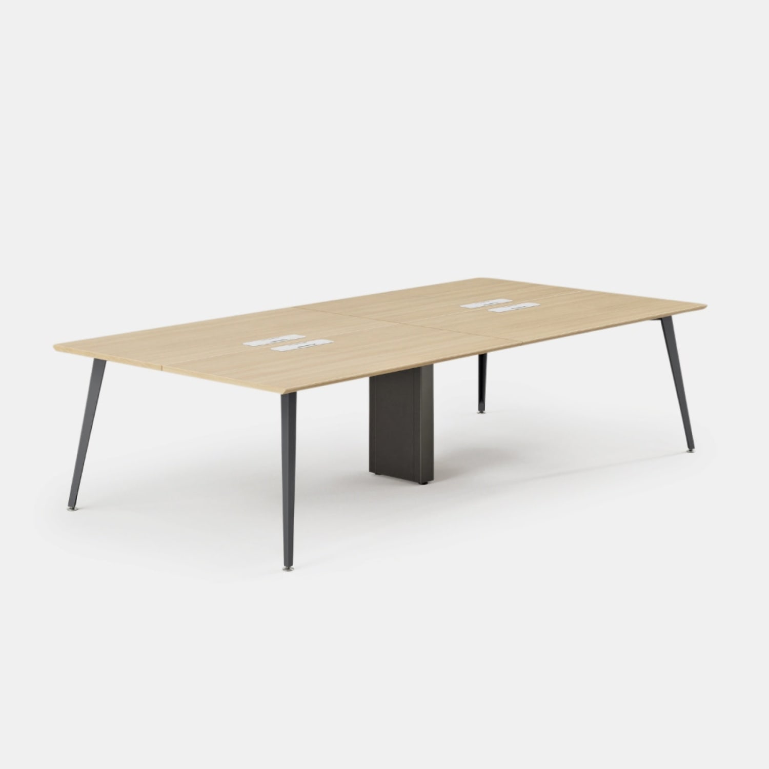 Branch Furniture Quad Computer Desk, Woodgrain/Charcoal - Image 3