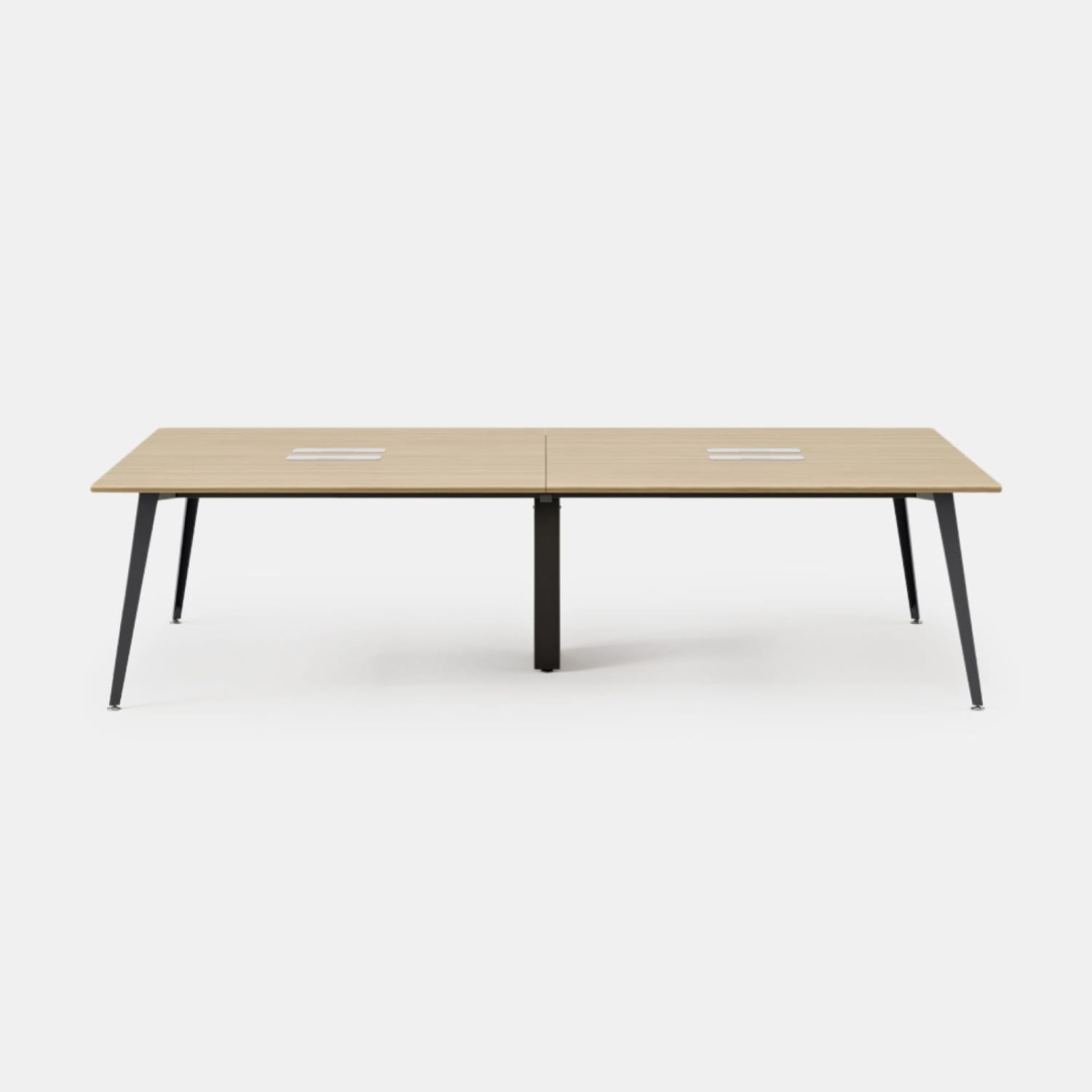 Branch Furniture Quad Computer Desk, Woodgrain/Charcoal - Image 4