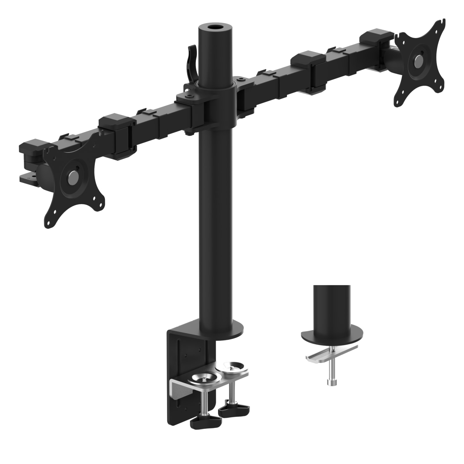 FlexiSpot Dual Monitor Mount For Desk Risers, Black - Image 3