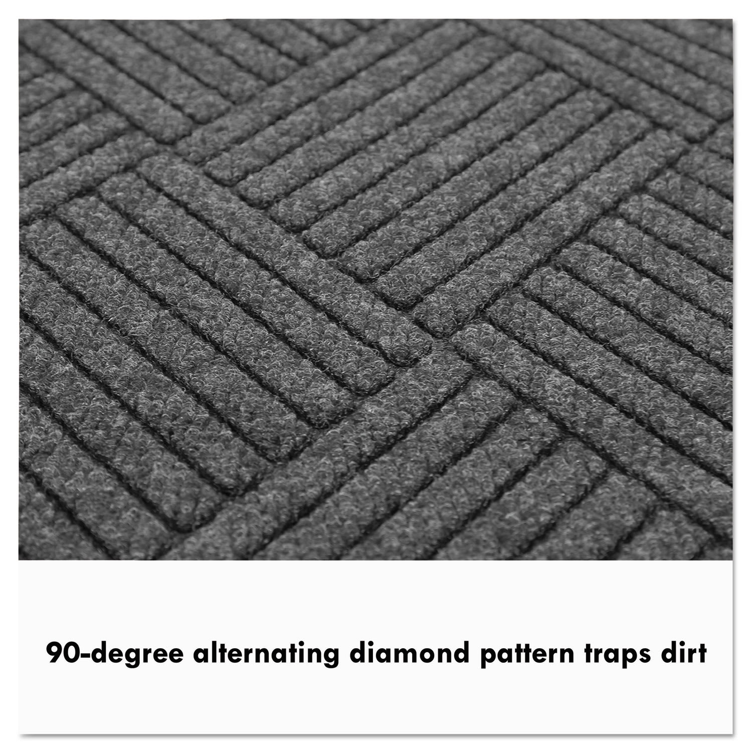 Guardian EcoGuard Diamond Floor Mat, Single Fan, 36 x 72, Charcoal - Image 5
