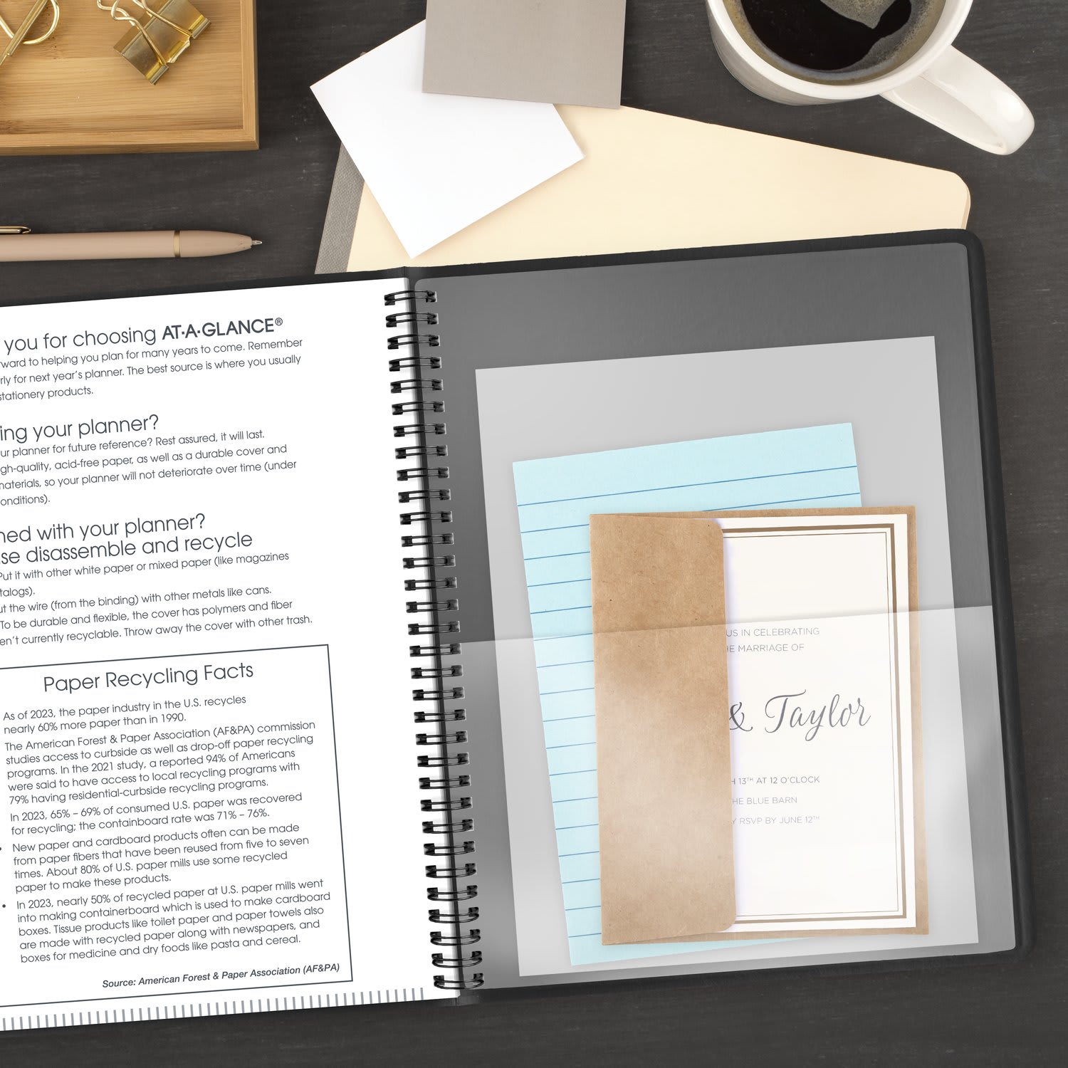 AT-A-GLANCE 2027 Weekly Appointment Book Planner, Black, Large, 8 1/4in x 11in - Image 5