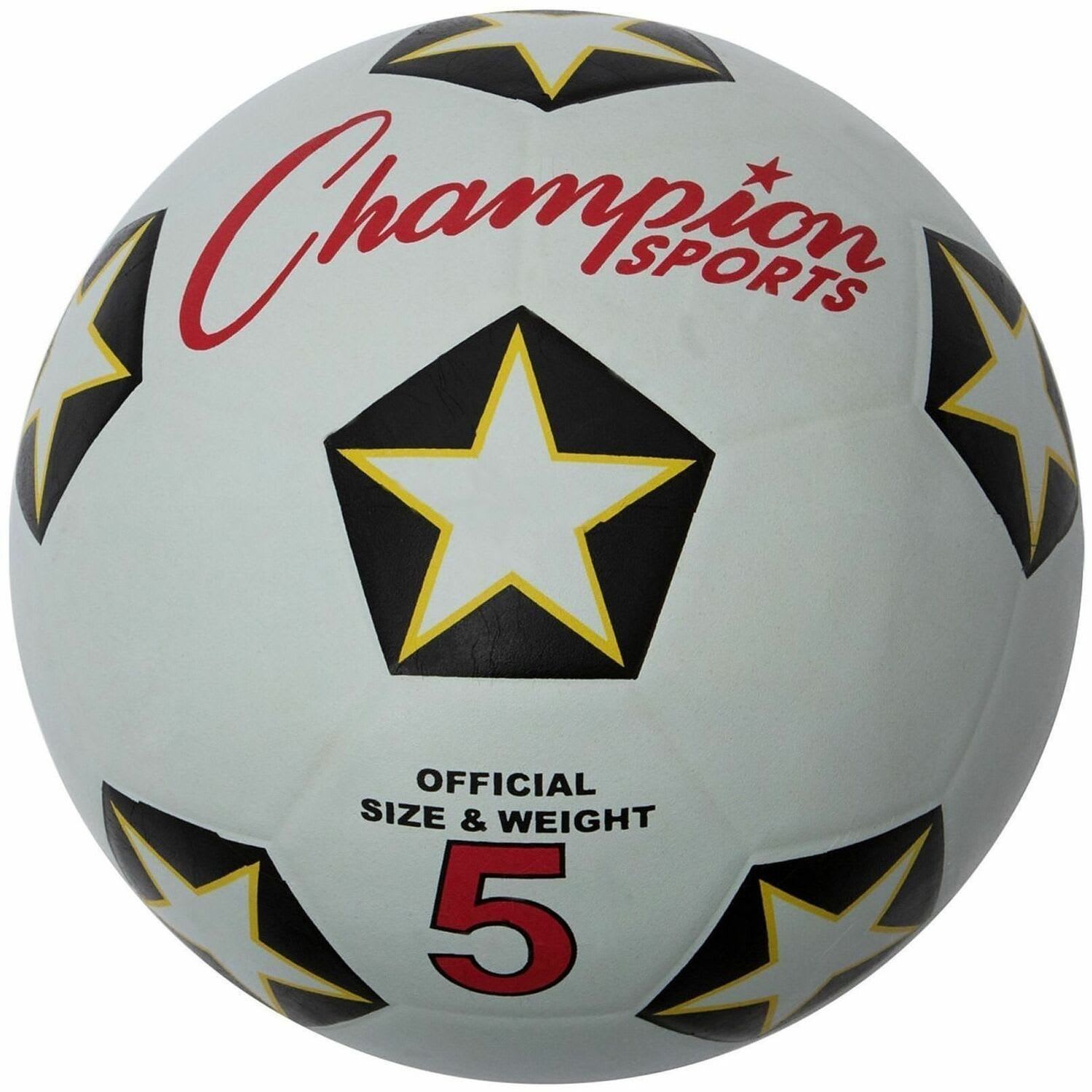 Champion Sports Size 5 Soccer Ball, 8.75in, White/Black/Red, 1 Ball - Image 3