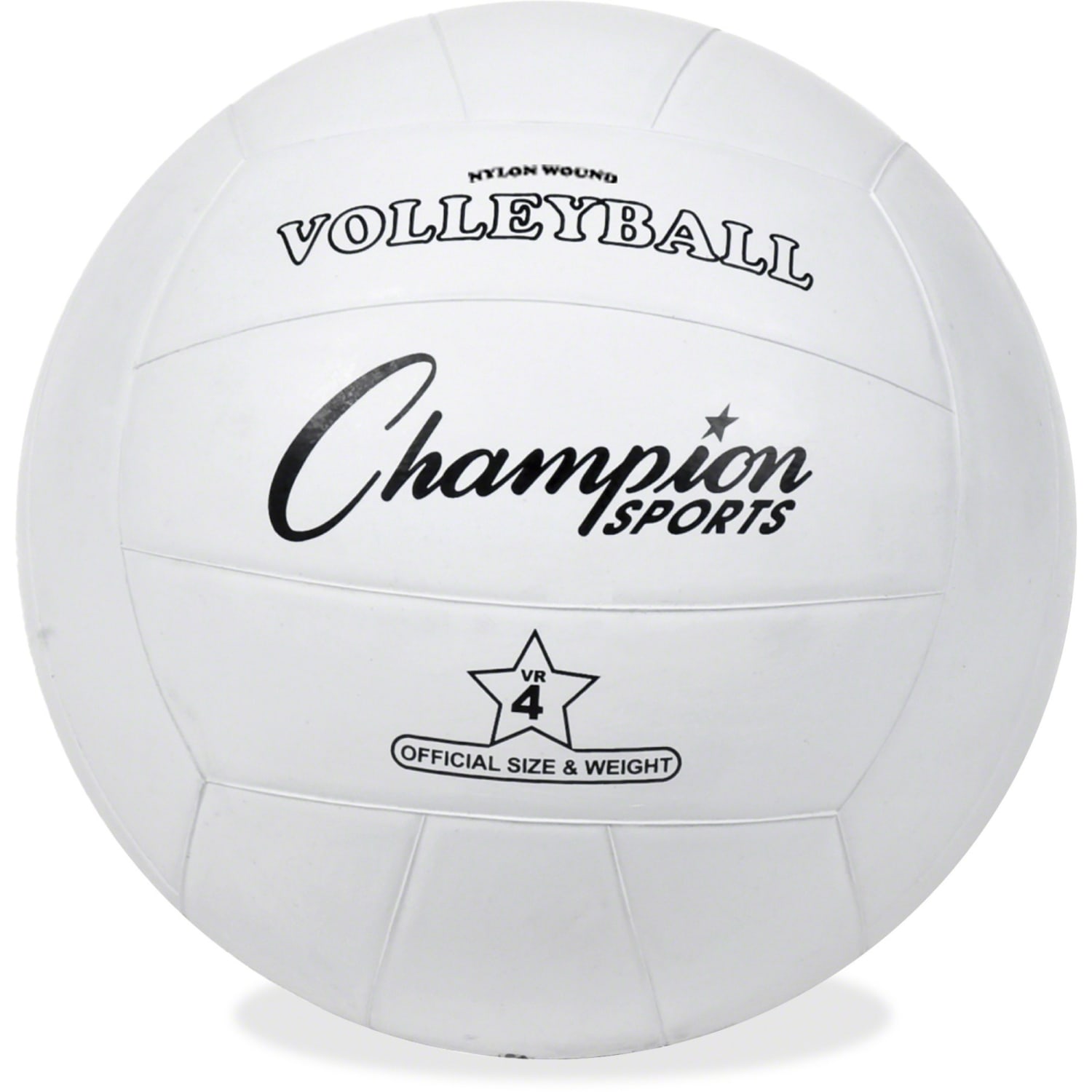 Champion Sports Rubber Volleyball - Rubber, Nylon - White - 1  Each - Image 3