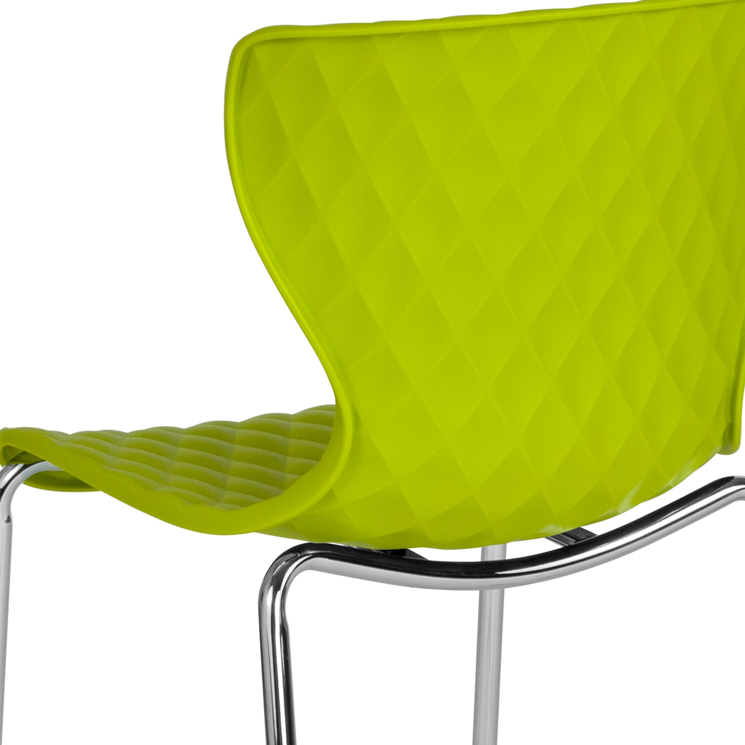 Flash Furniture Lowell Contemporary Design Plastic Stack Chair, Citrus Green - Image 10