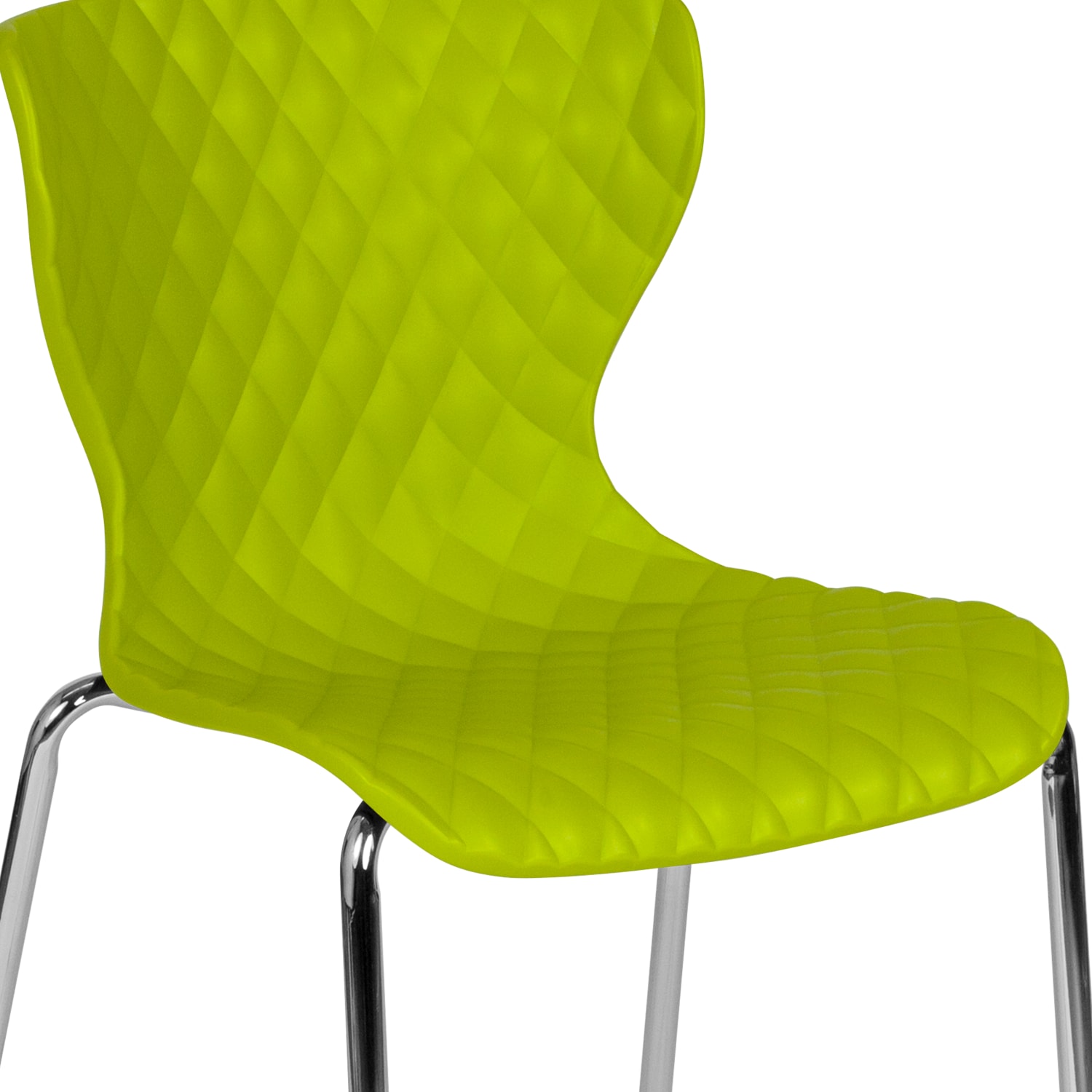 Flash Furniture Lowell Contemporary Design Plastic Stack Chair, Citrus Green - Image 11