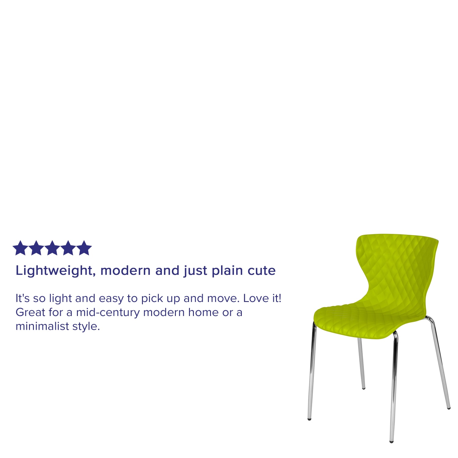 Flash Furniture Lowell Contemporary Design Plastic Stack Chair, Citrus Green - Image 12