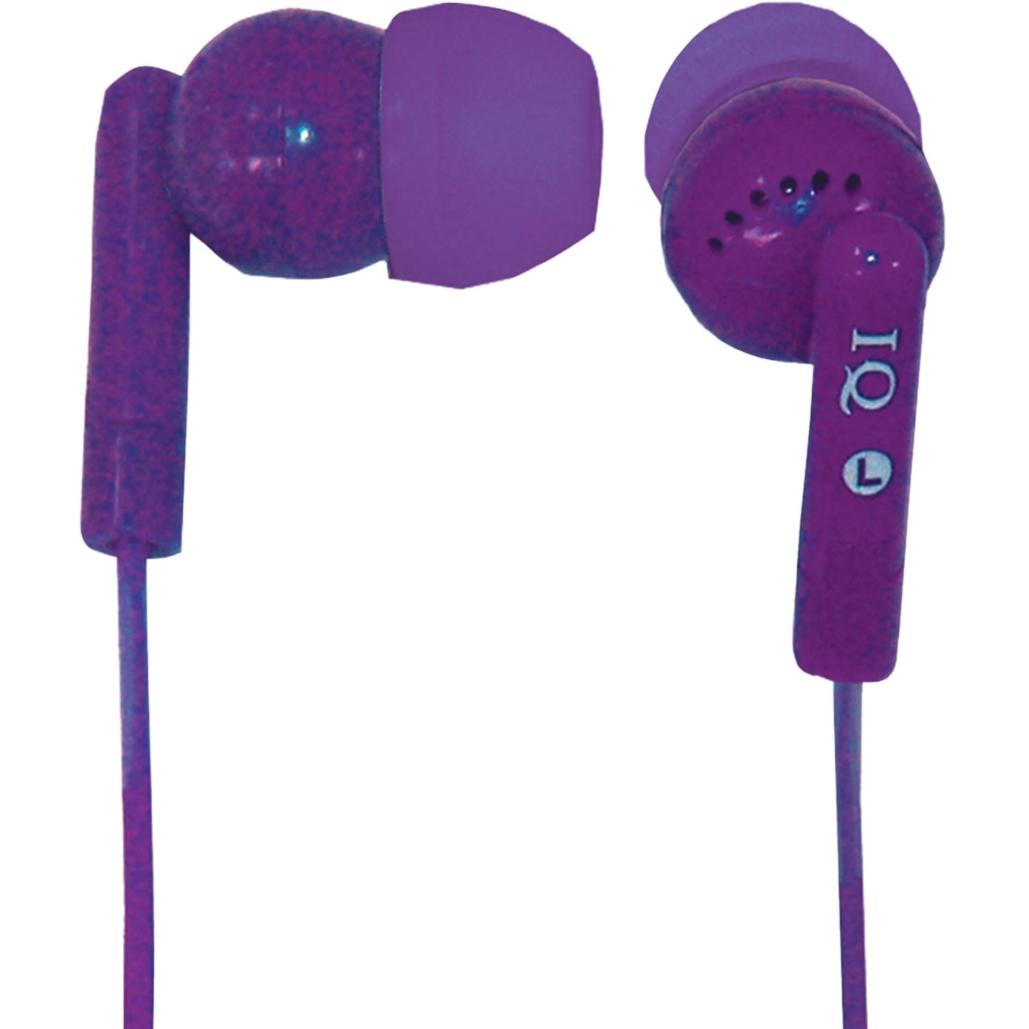 IQ Sound IQ-106 Digital Noise Reduction Stereo Earphones - Stereo - Mini-phone (3.5mm) - Wired - 32 Ohm - IQ106PURPLE - Image 3
