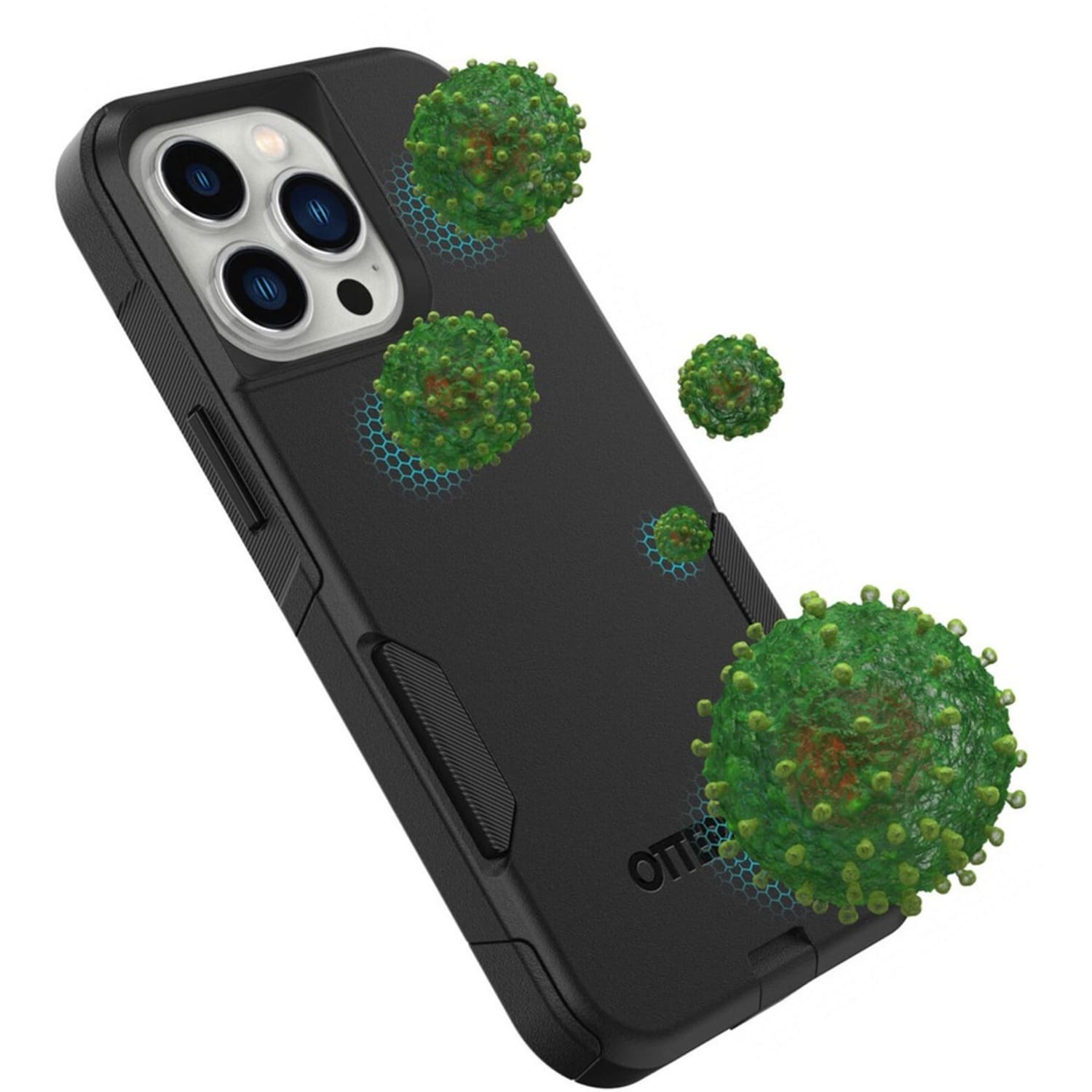 OtterBox Commuter Series Antimicrobial Case For Apple iPhone 13 Pro, Riveting Way, Teal - Image 5