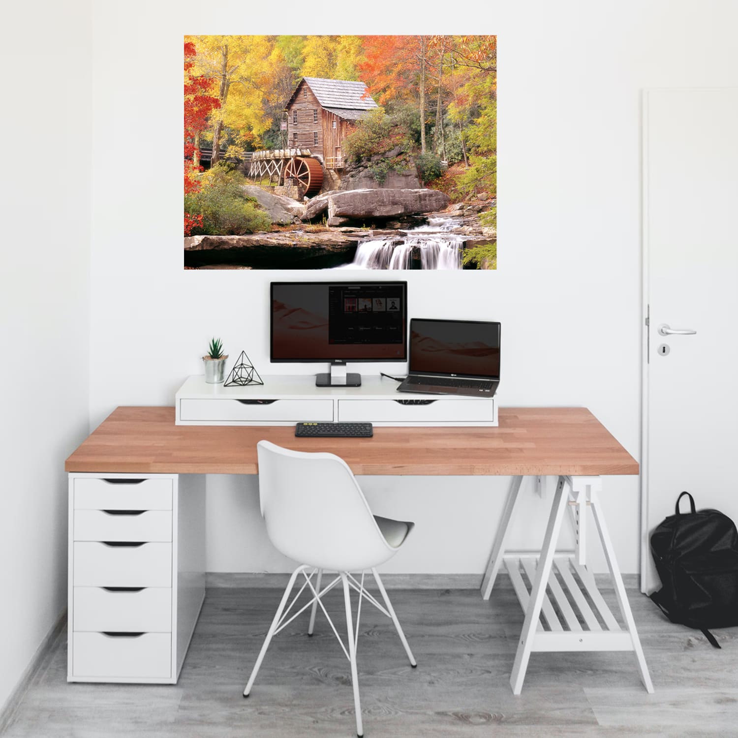 Biggies Landscape/Seascape Mural, 40in x 30in, Unframed, Water Wheel - Image 4