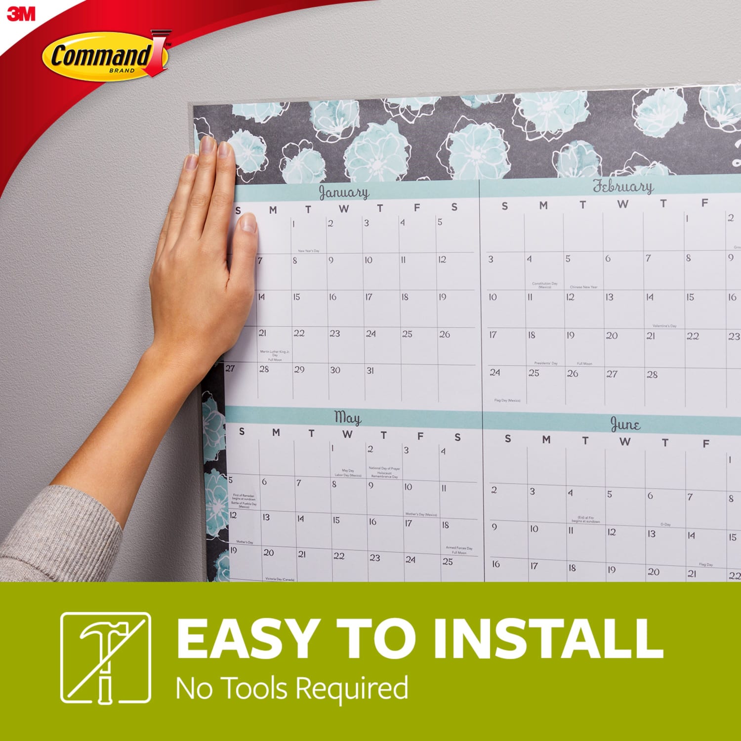 Command Poster Strips, 12 White Adhesive Strips, Damage Free Hanging Picture Hangers, No Tools Wall Hanging Strips For Living Spaces - Image 6