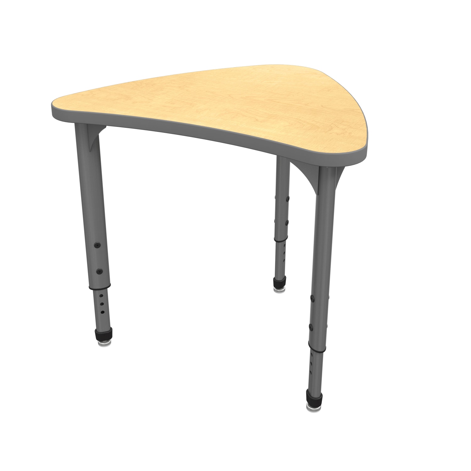 Marco Group Apex Series Adjustable Chevron 30inW Student Desk Student Desk, Fusion Maple/Gray