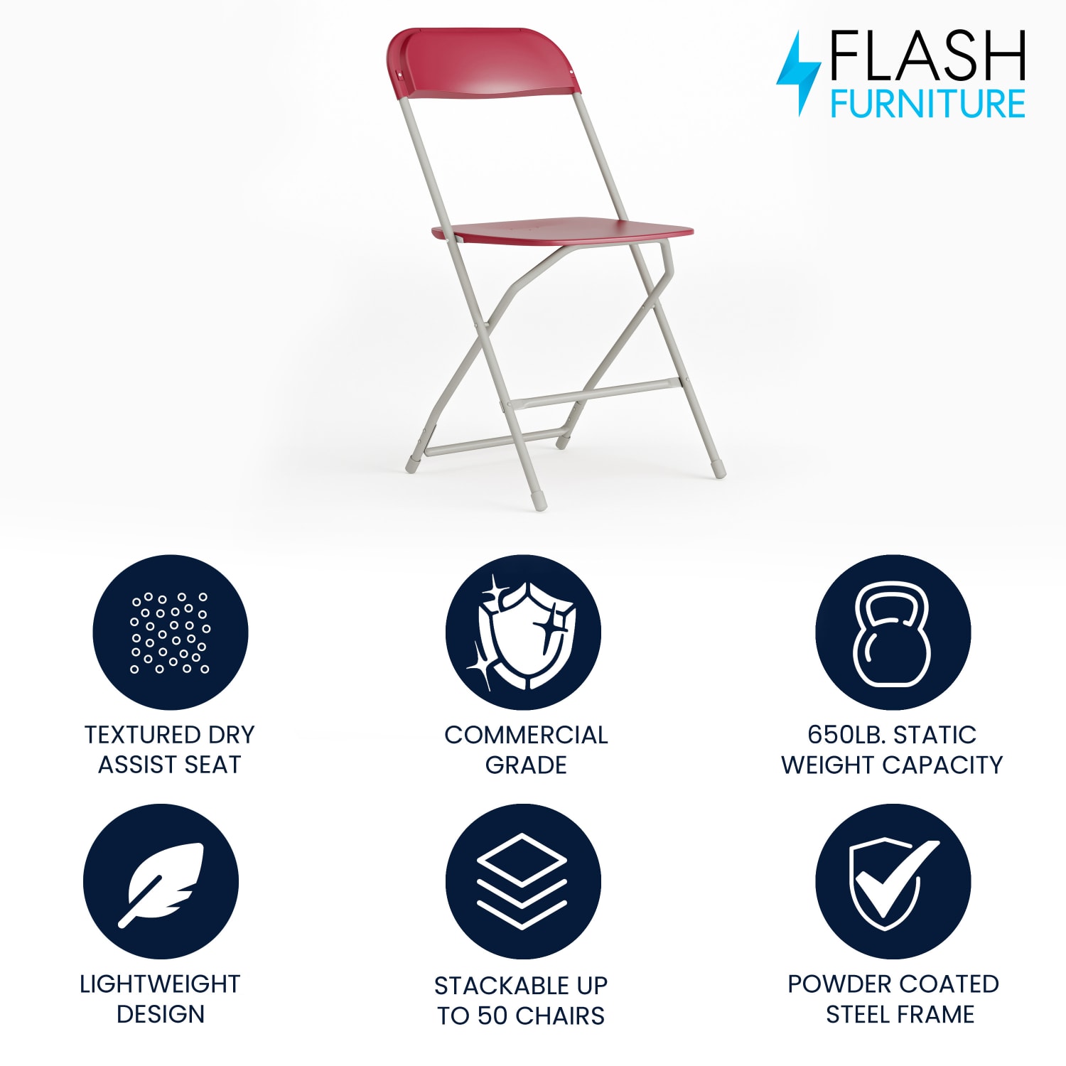 Flash Furniture HERCULES Series Premium Plastic Folding Chair RedGray PopularChairscom Flash Furniture HERCULES Series Premium Plastic Folding Chair RedGray PopularChairscom