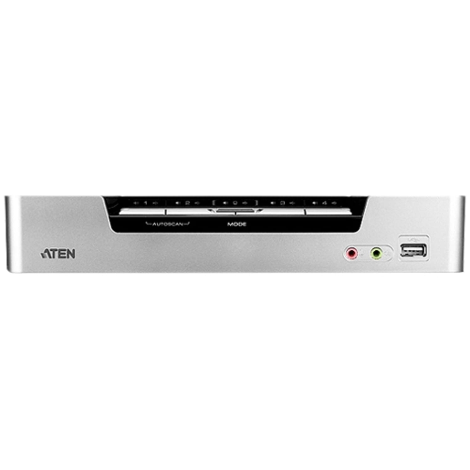 Aten CubiQ CS1794 KVM Switch-TAA Compliant - 4 x 1 - 4 x Type B USB, 4 x HDMI Digital Audio/Video, 4 x Mini-phone Audio, 4 x Mini-phone Microphone - Image 6